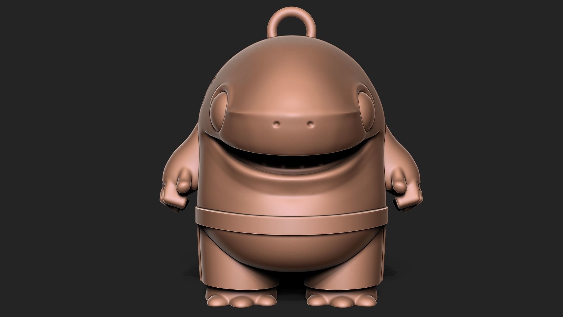 Shark Toon Keychain 3D print model_2