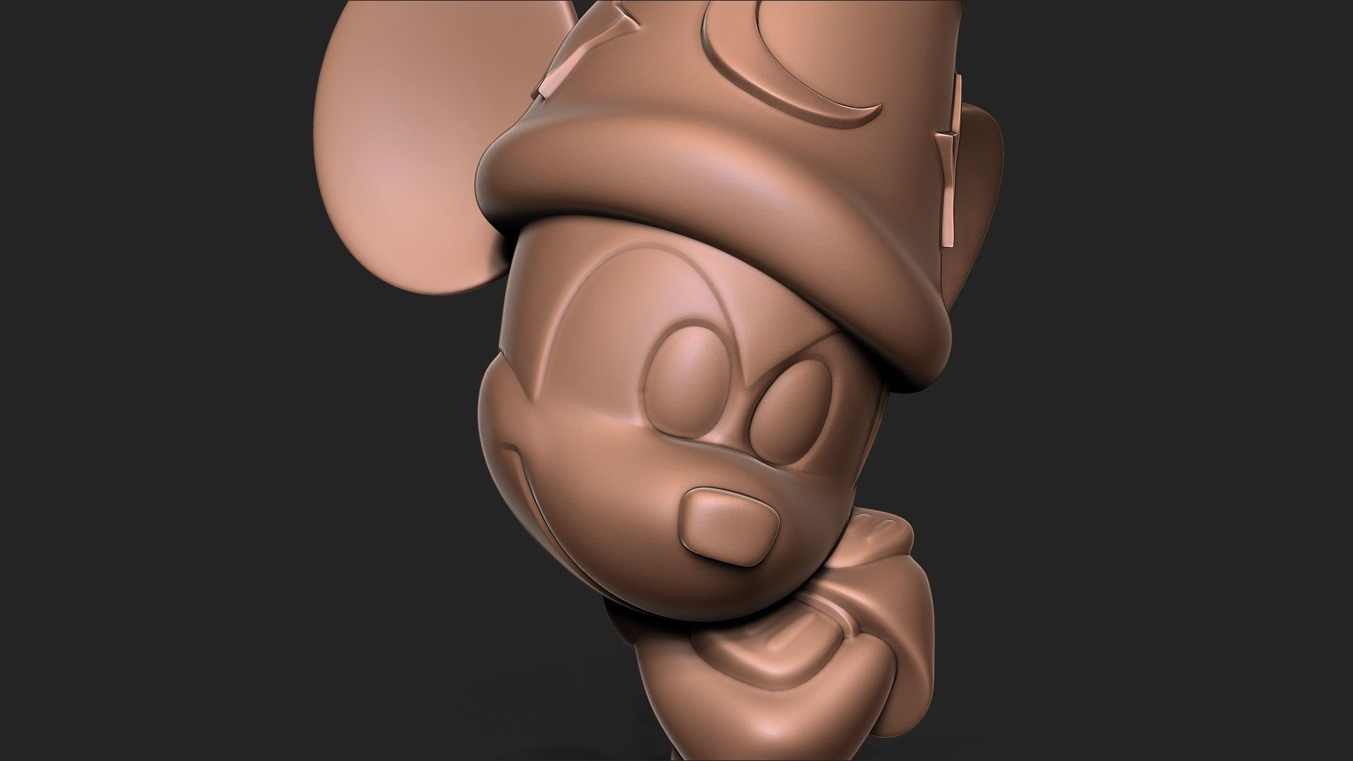 Micky Mouse with base 3D print model_9