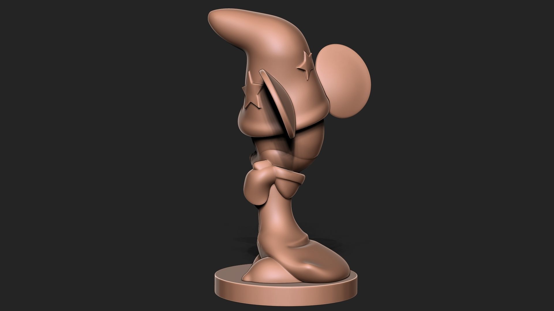 Micky Mouse with base 3D print model_6