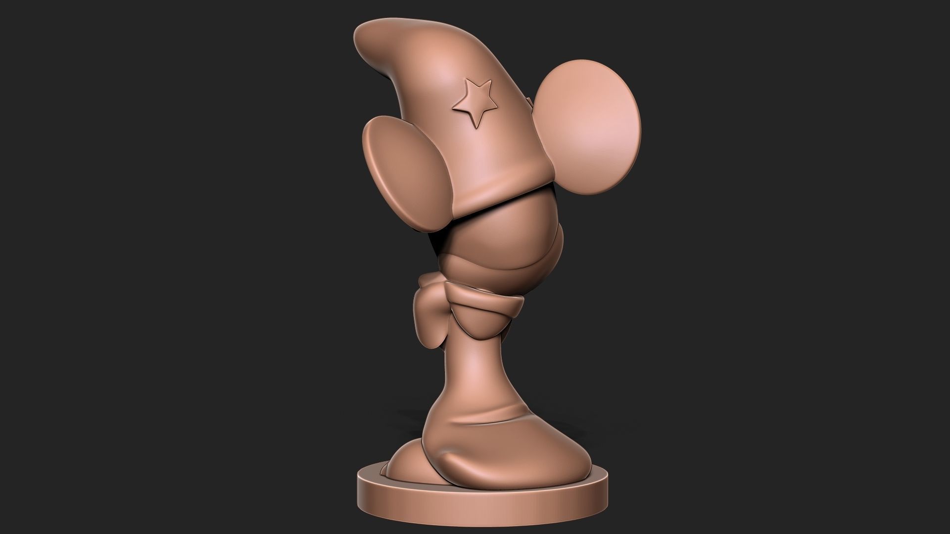 Micky Mouse with base 3D print model_5