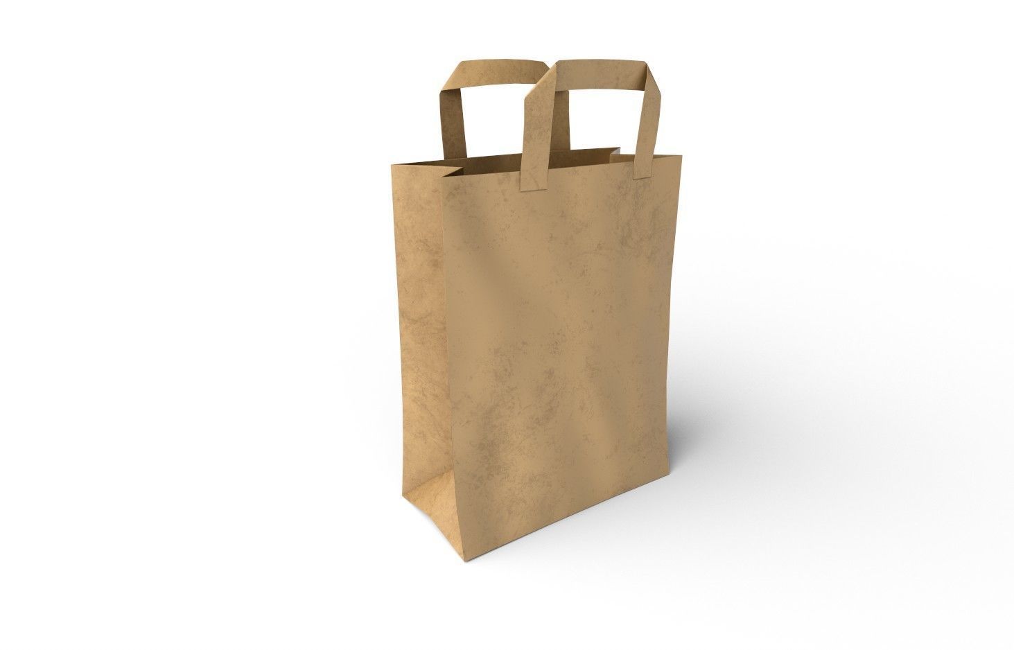 Paper Bag 03 Low-poly 3D model_6