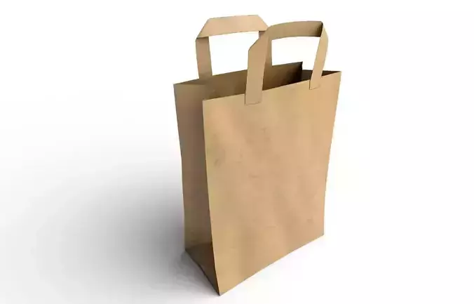 Paper Bag 03 Low-poly 3D model