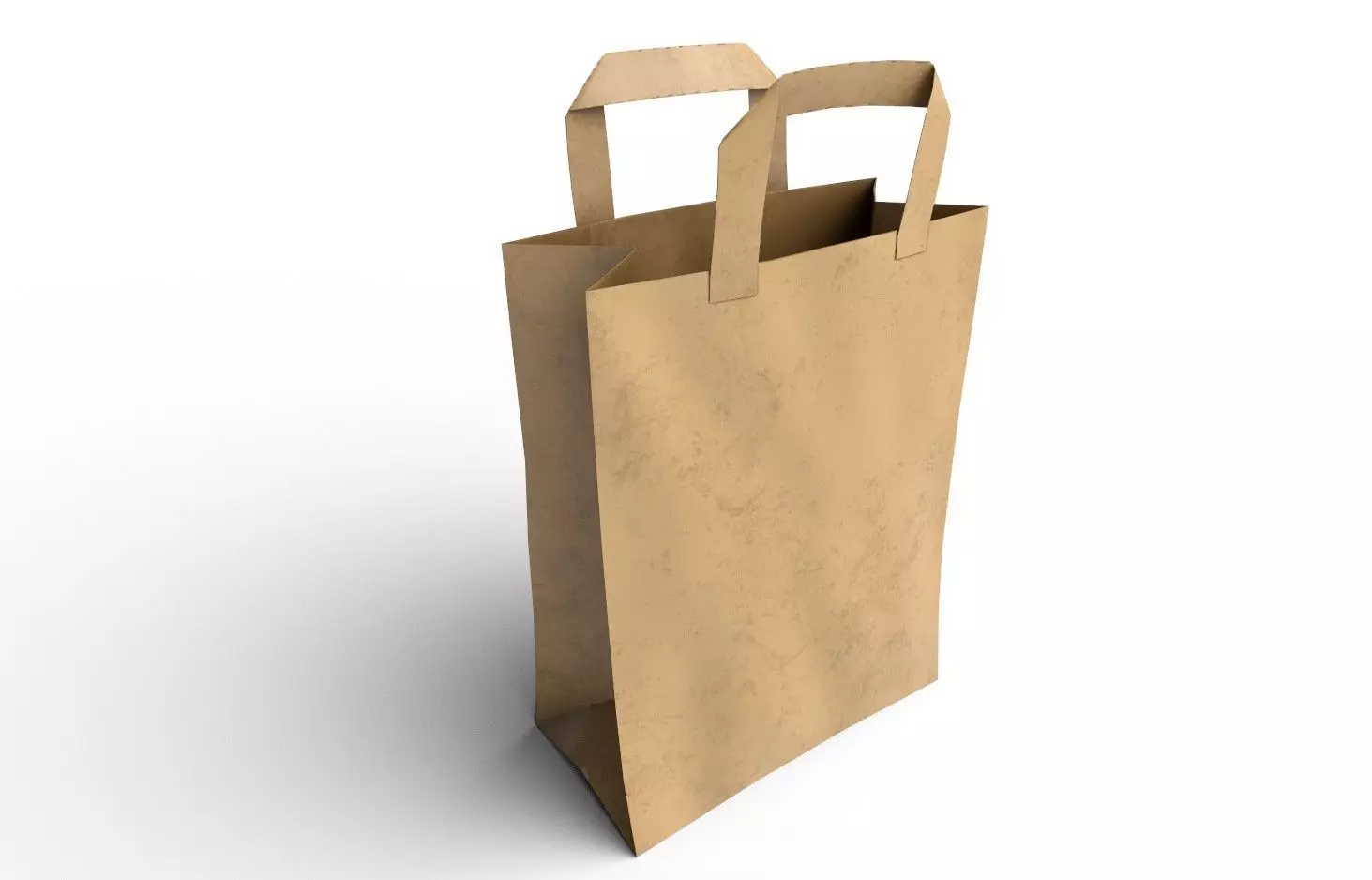 Paper Bag 03 Low-poly 3D model_0