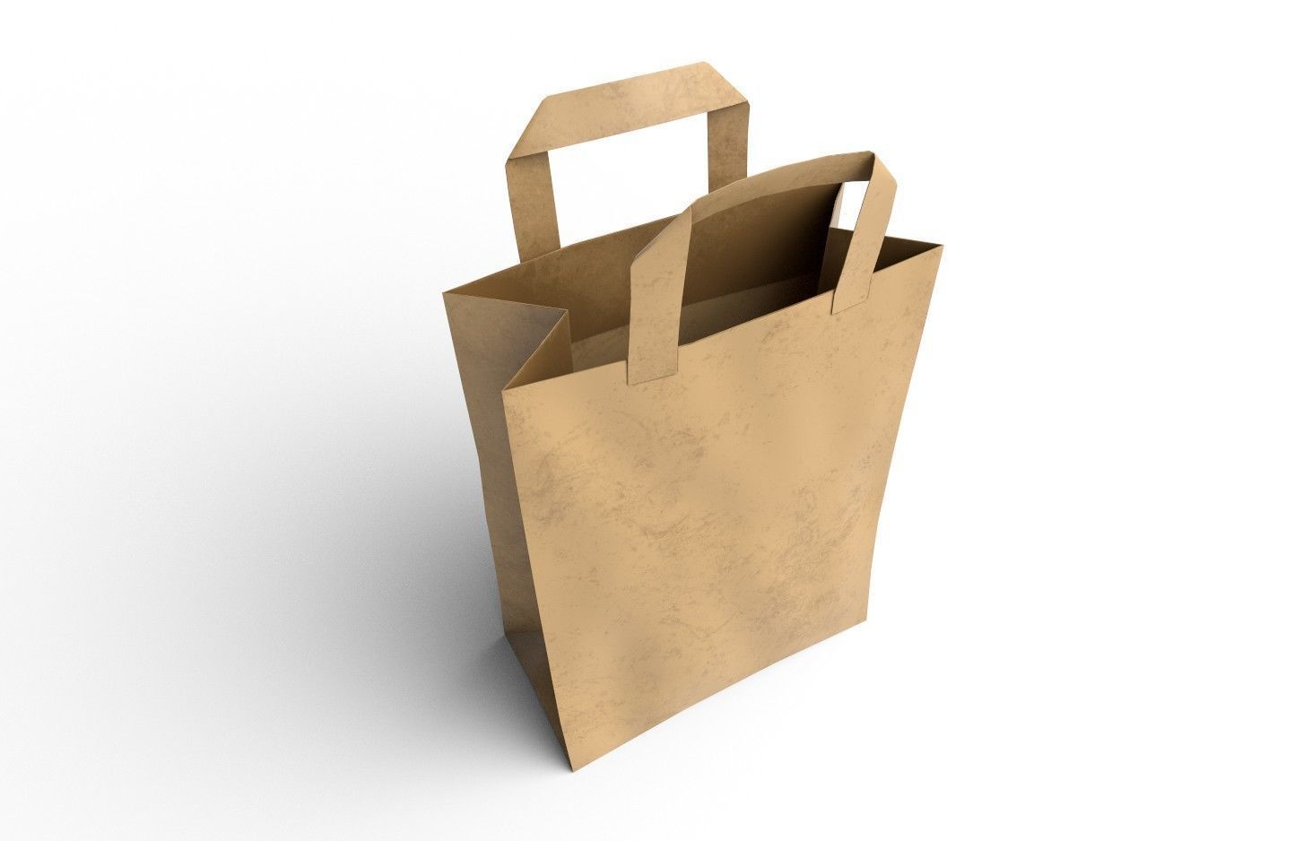 Paper Bag 03 Low-poly 3D model_2