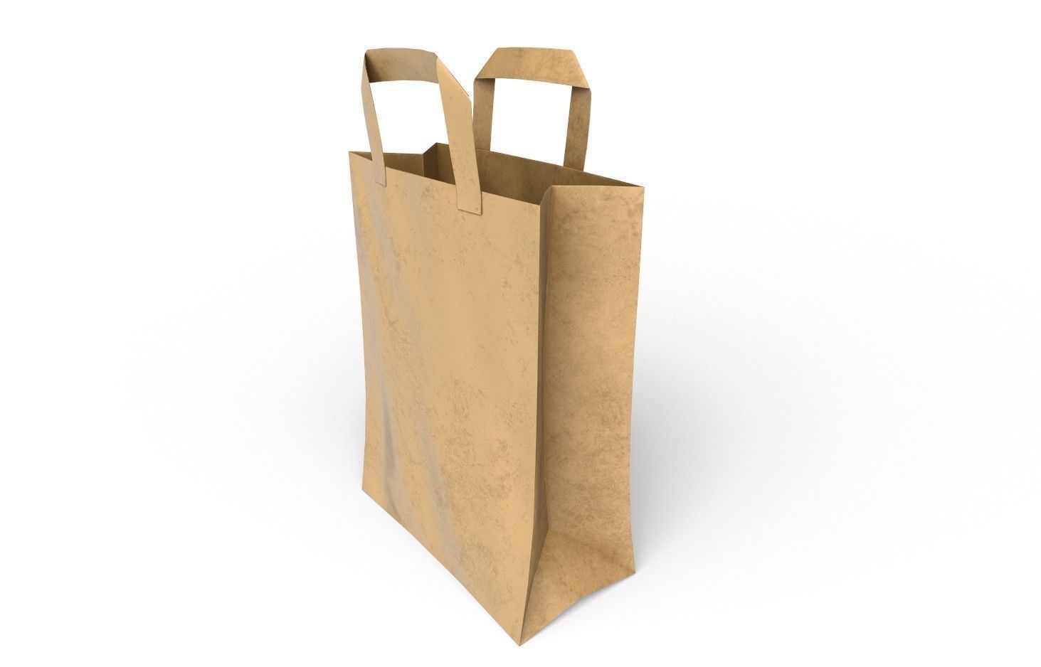 Paper Bag 03 Low-poly 3D model_4