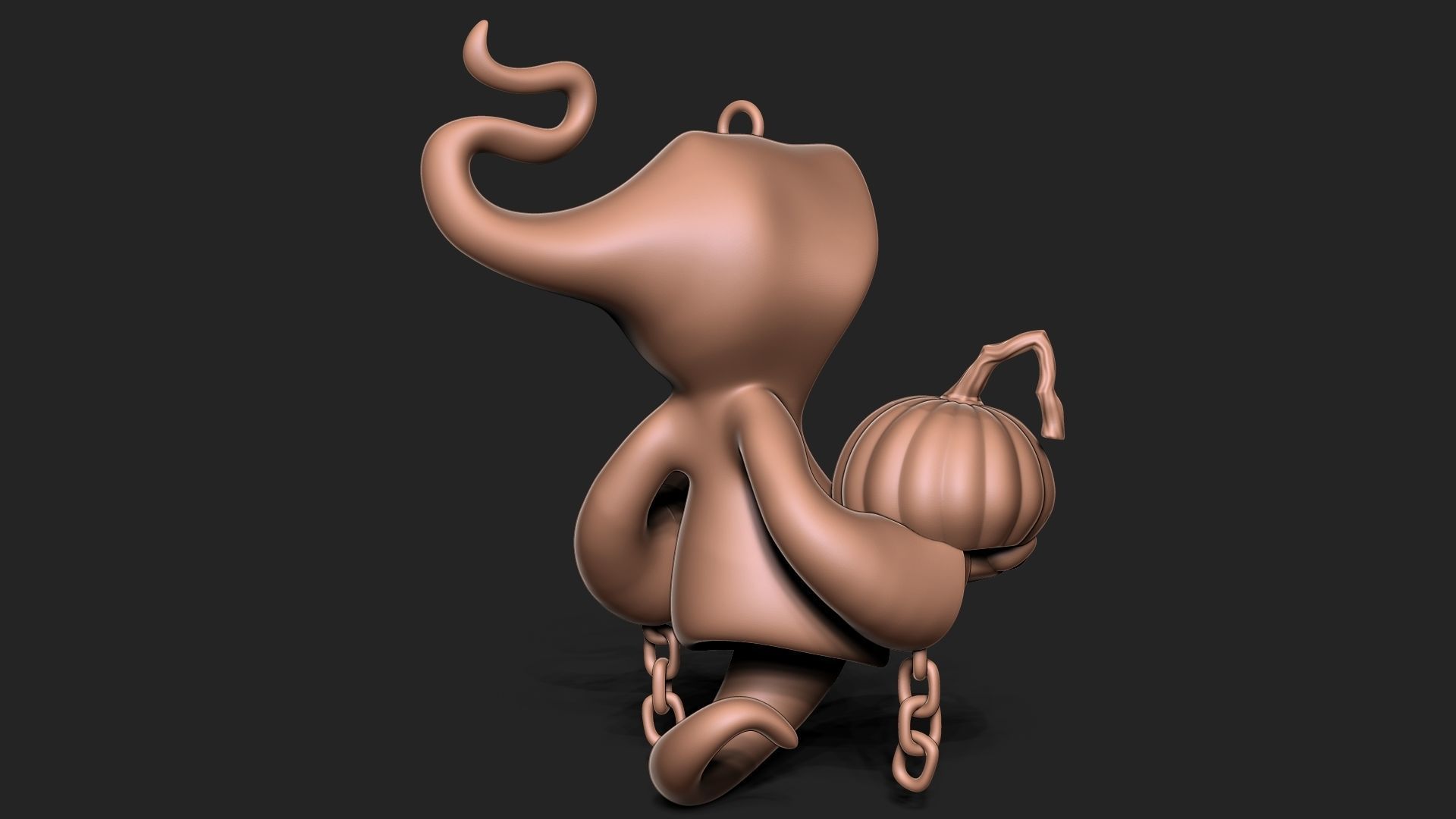 Halloween Ghost keychain 3D print model_7