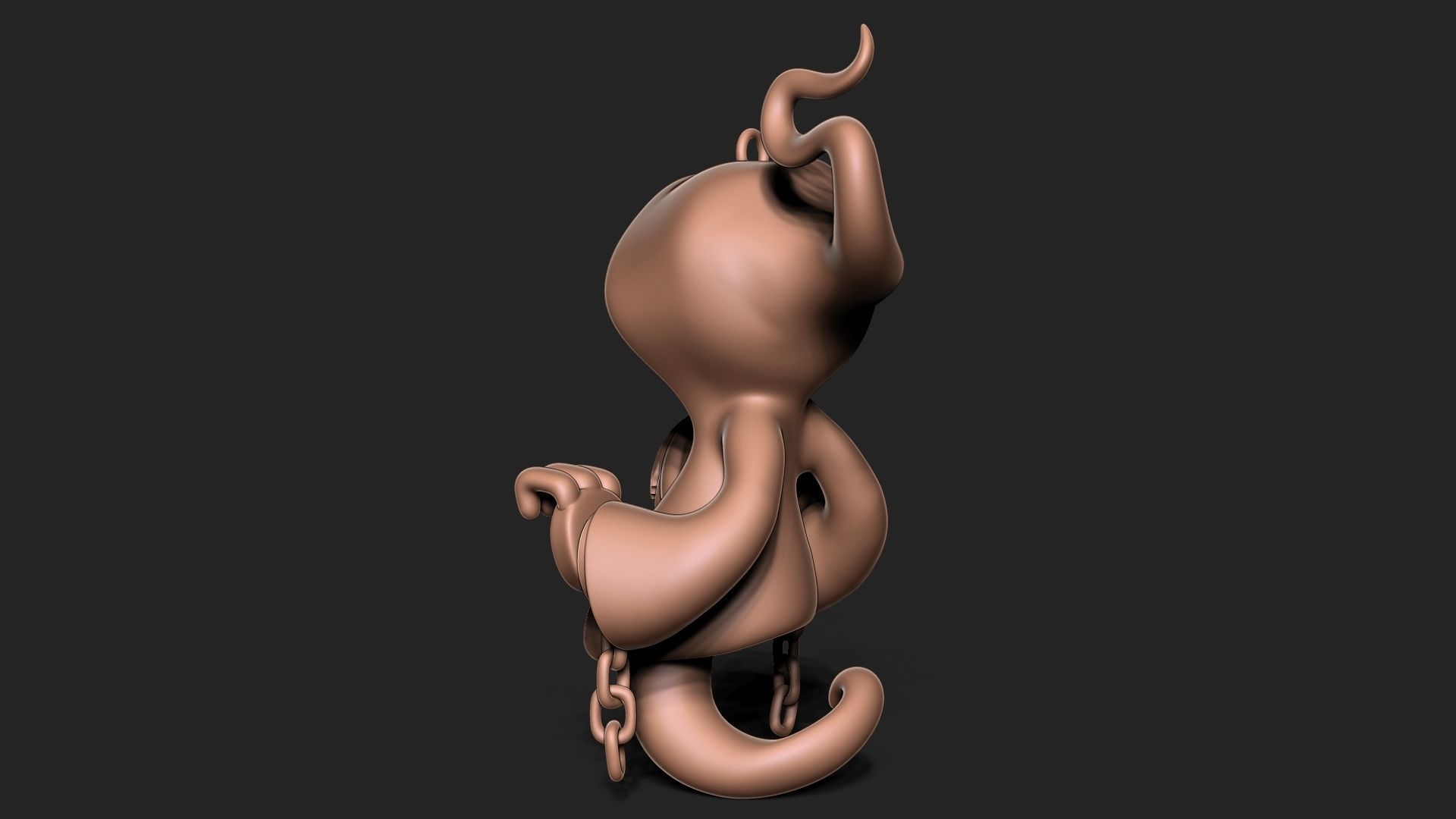 Halloween Ghost keychain 3D print model_5