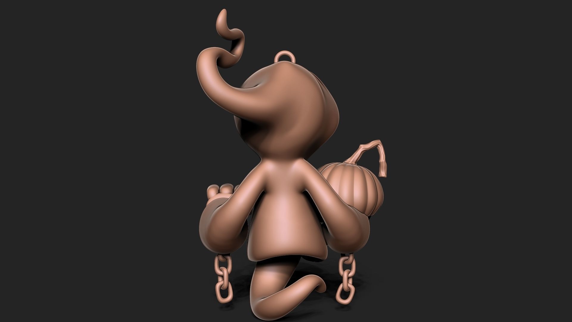 Halloween Ghost keychain 3D print model_6