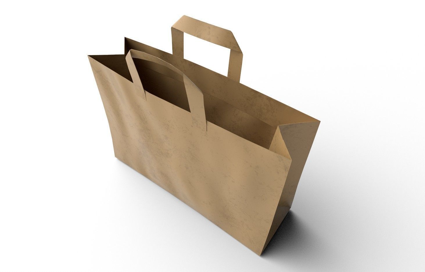 Paper Bag 02 Low-poly 3D model_5