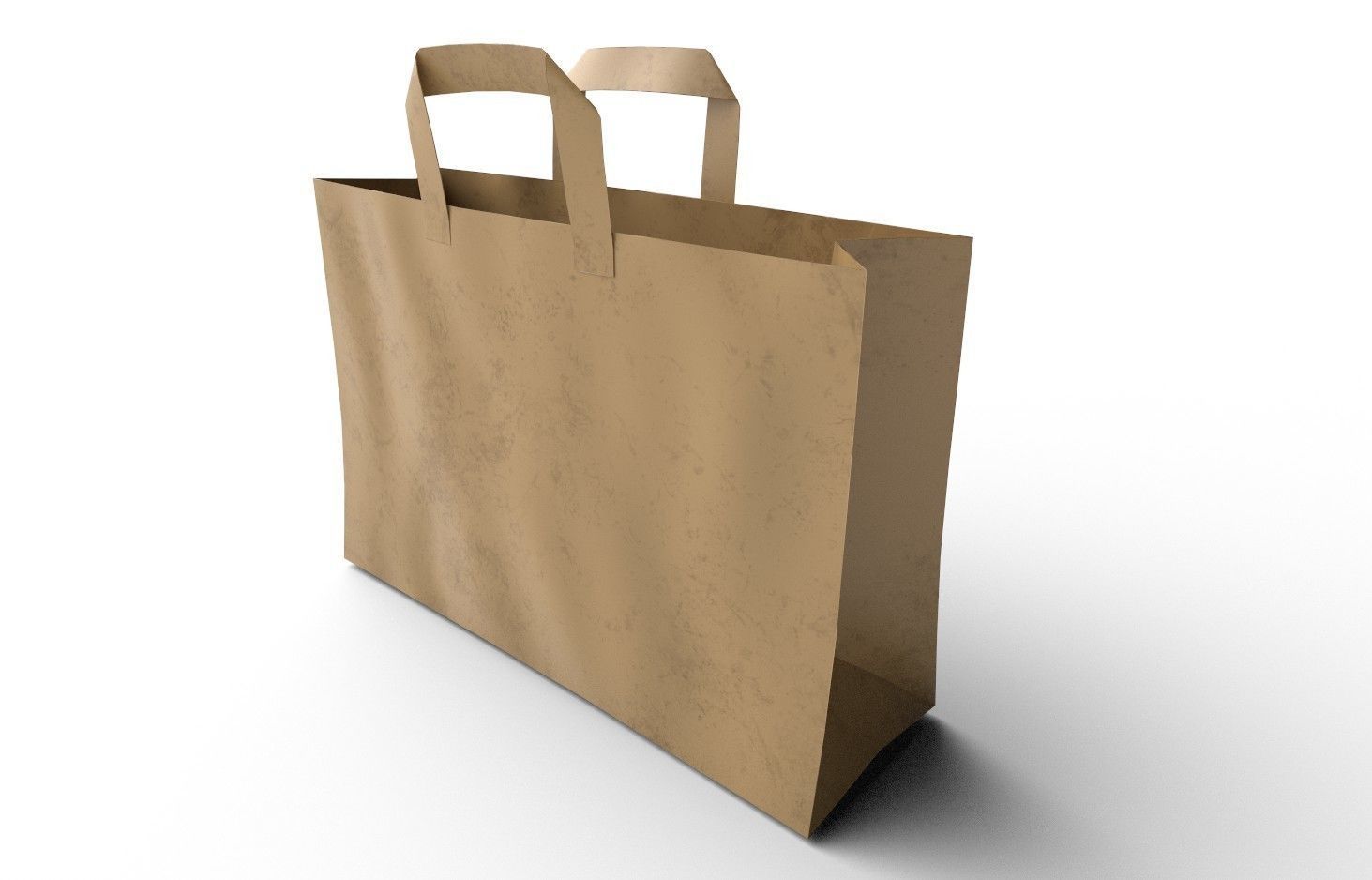 Paper Bag 02 Low-poly 3D model_4