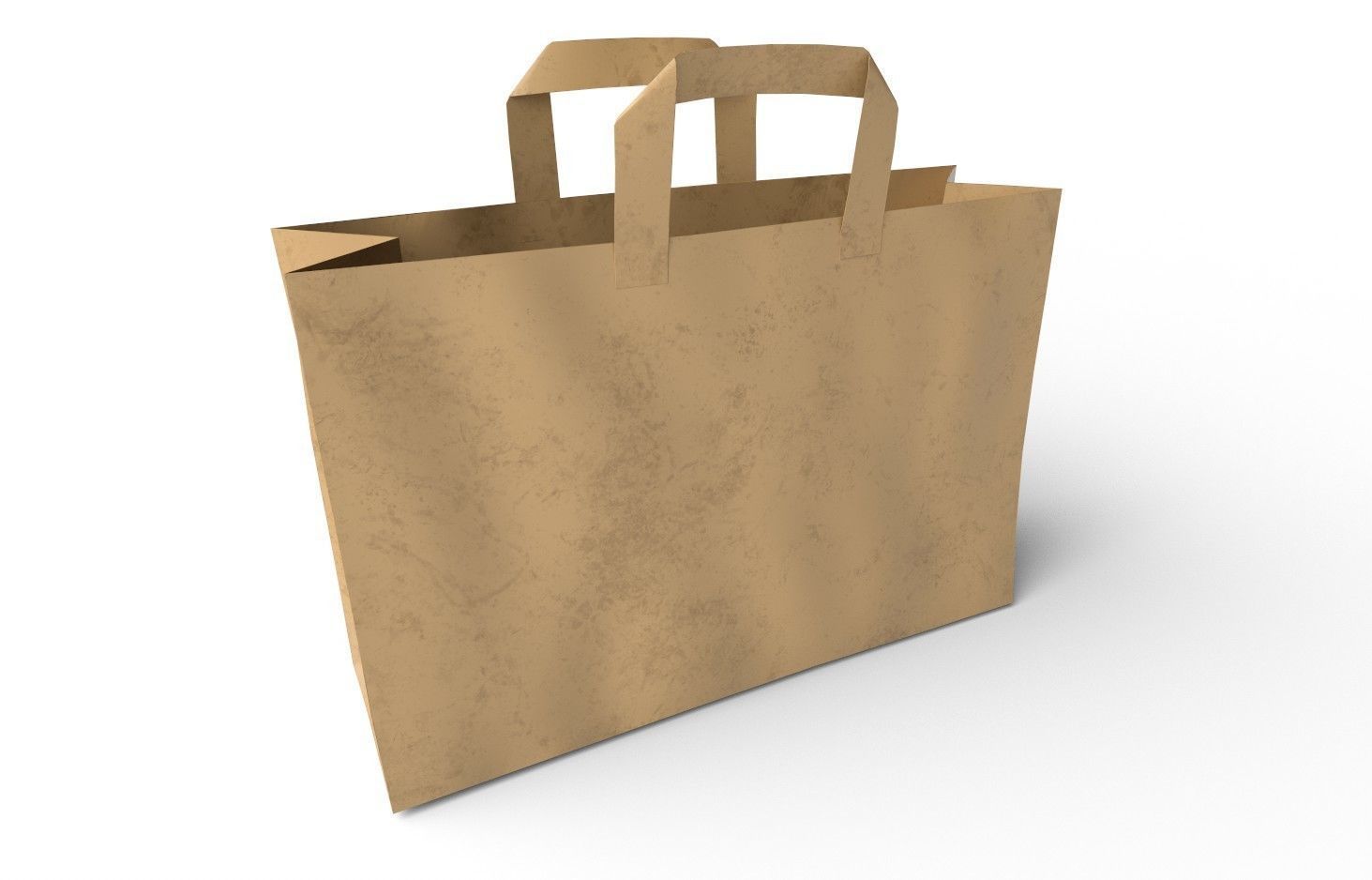 Paper Bag 02 Low-poly 3D model_2
