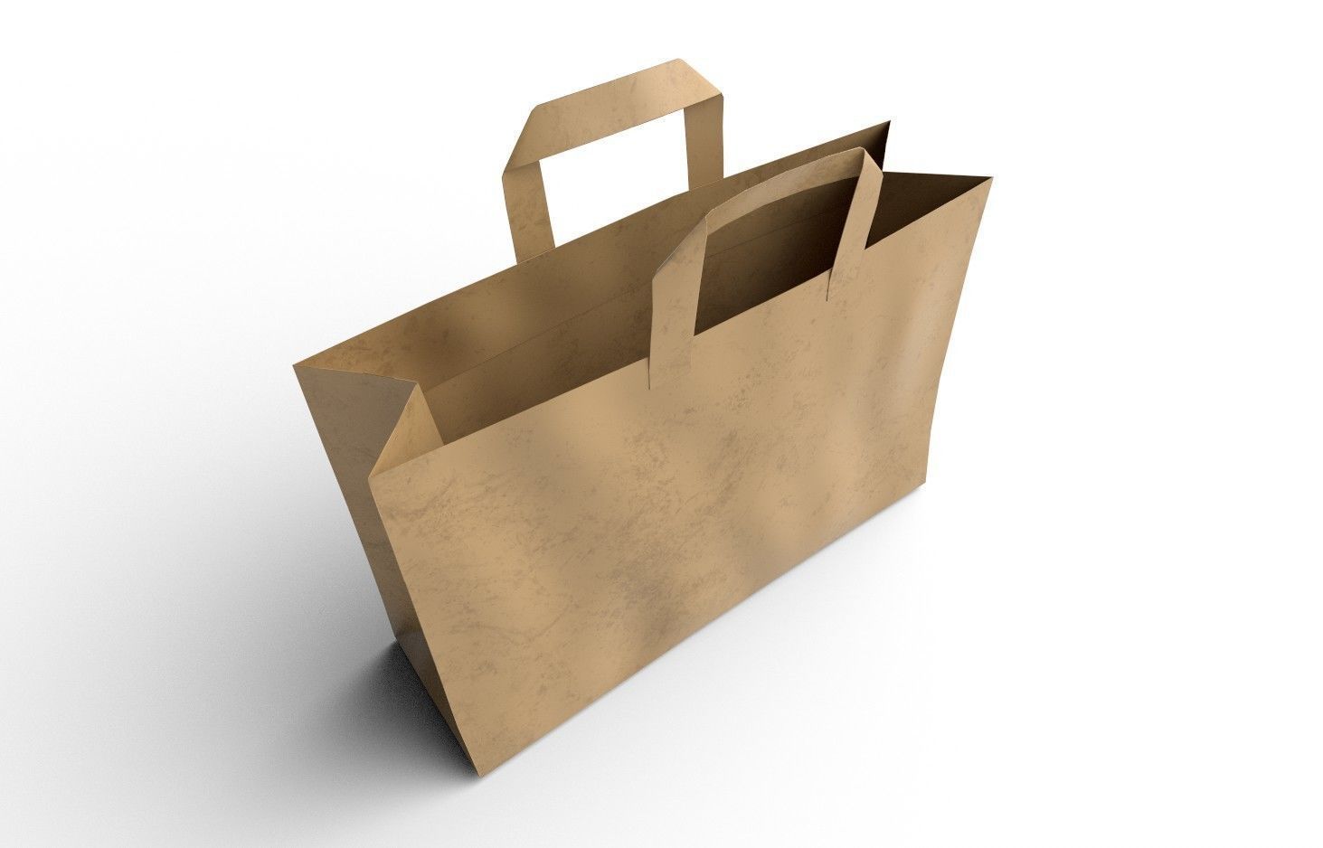 Paper Bag 02 Low-poly 3D model_6