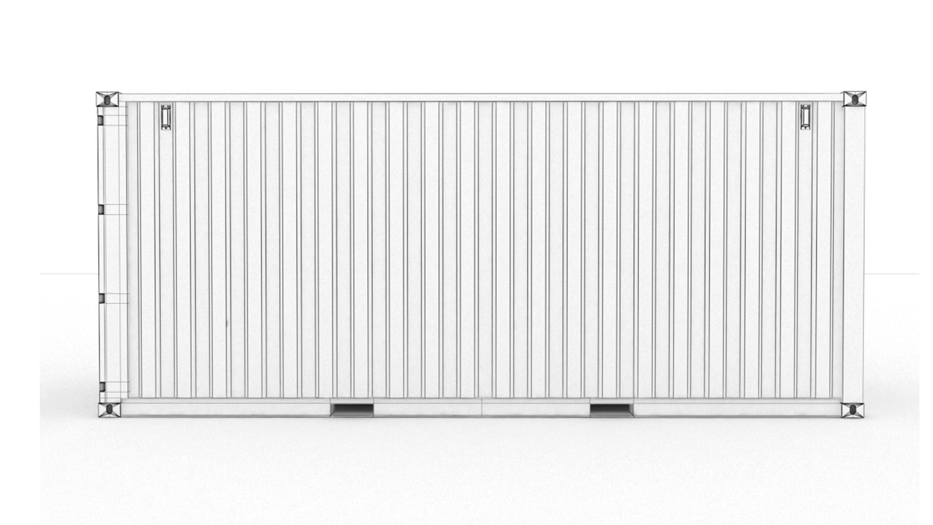 20 feet EVERGREEN standard shipping container 3D model_10