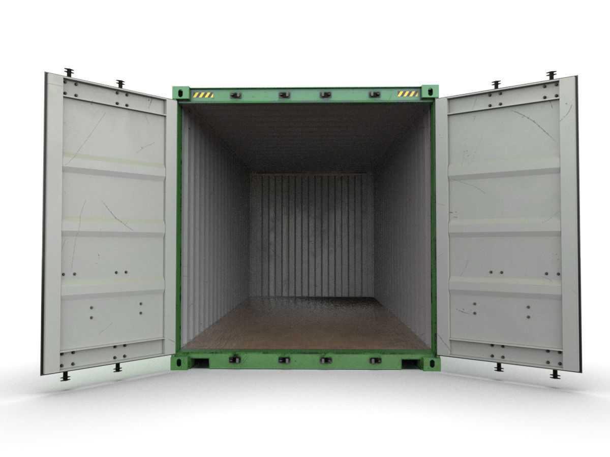 20 feet EVERGREEN standard shipping container 3D model_6