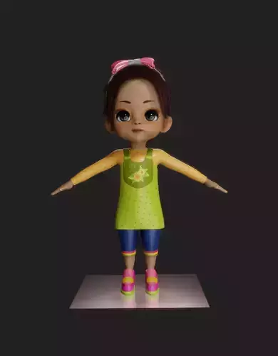 Cartoon 3d character Rigged