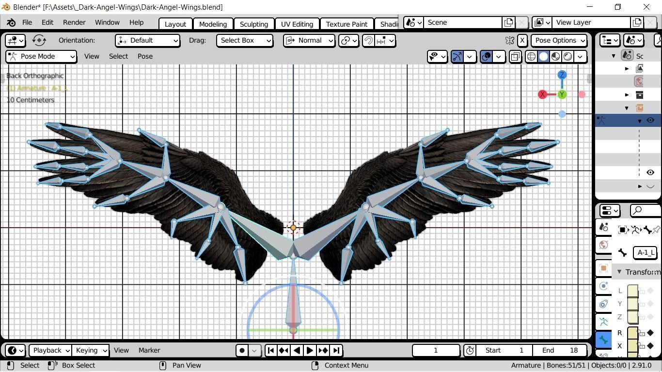 Animated Low Poly Angel Knight - To Unity Low-poly 3D model_25