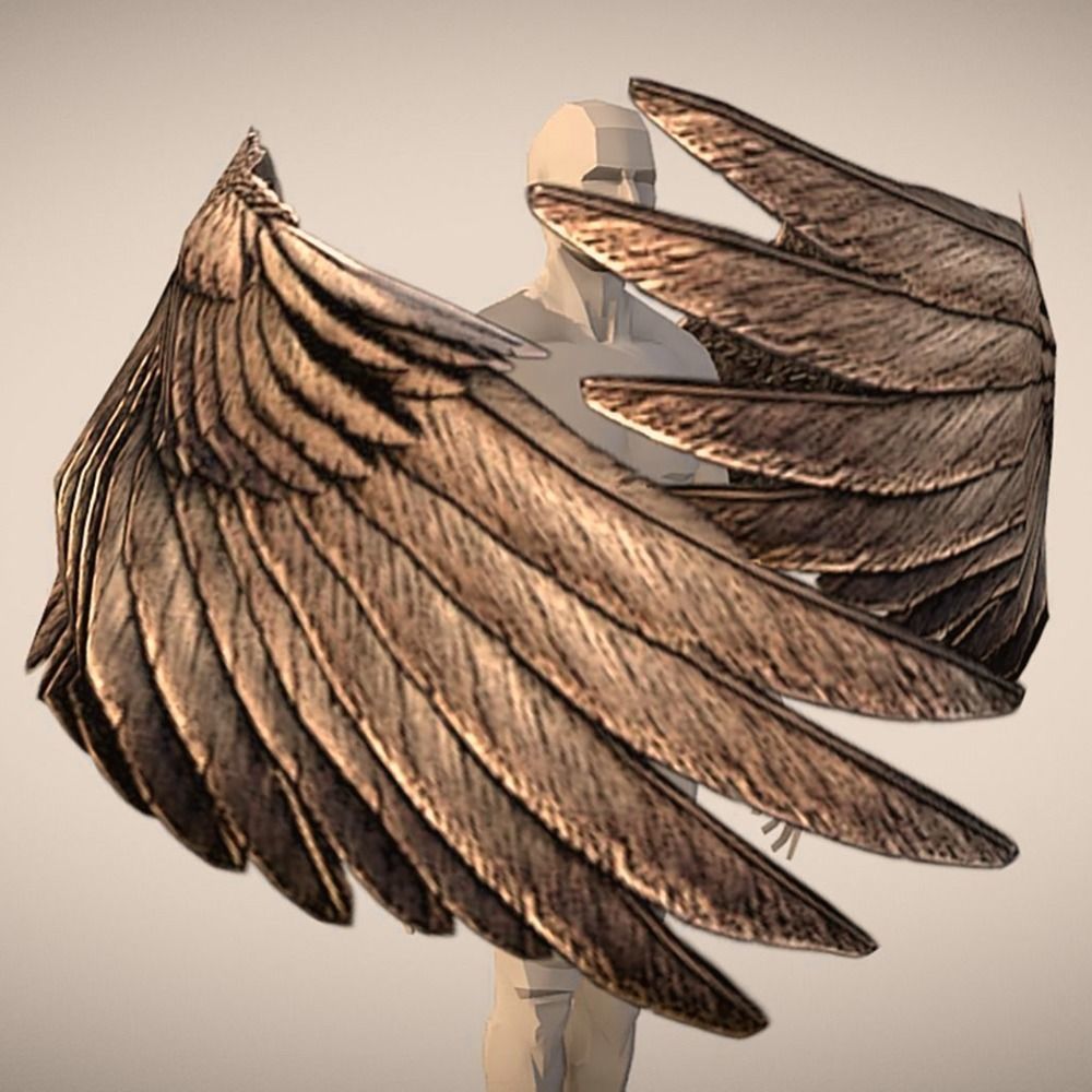 Animated Low Poly Angel Knight - To Unity Low-poly 3D model_26