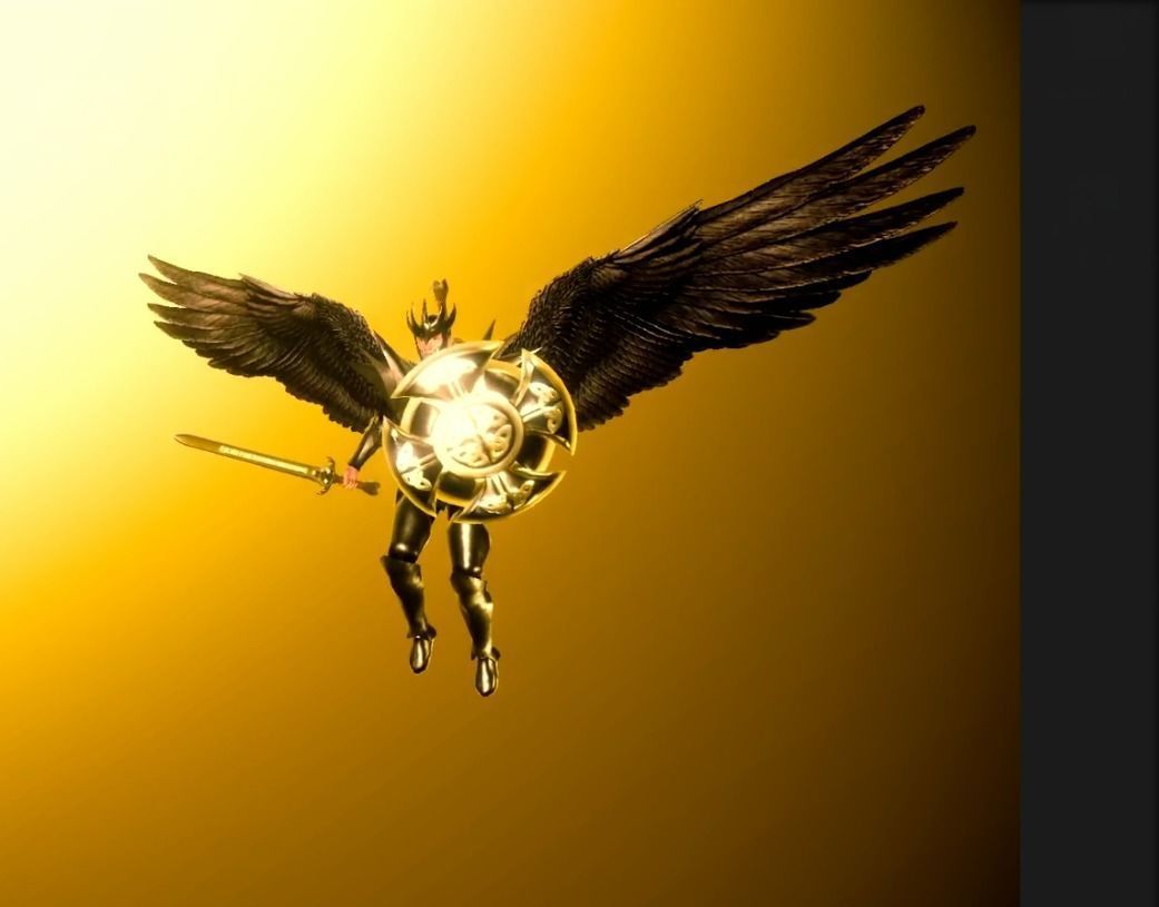 Animated Low Poly Angel Knight - To Unity Low-poly 3D model_11