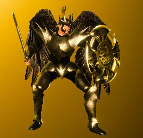 Animated Low Poly Angel Knight - To Unity Low-poly 3D model_0