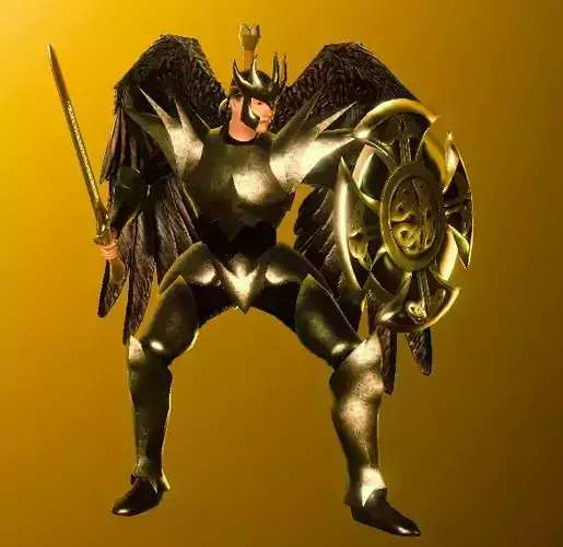 Animated Low Poly Angel Knight - To Unity