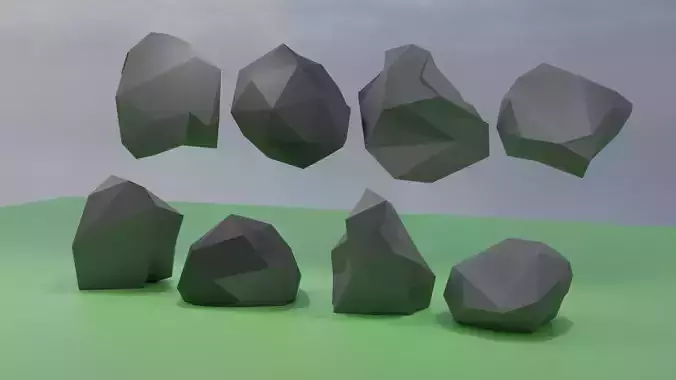 Low Poly Rock Pack