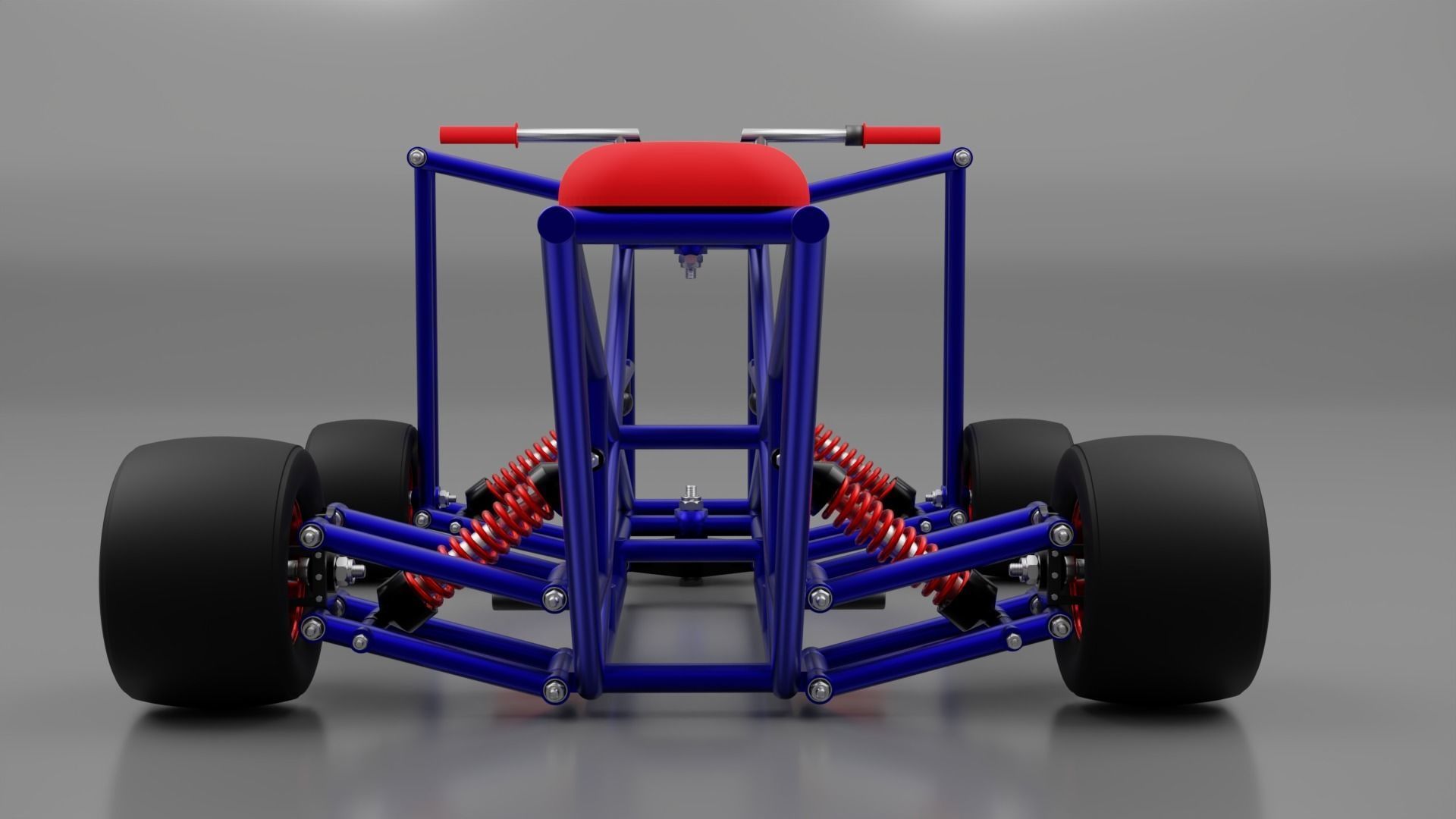 quad bake cart 3D model_2