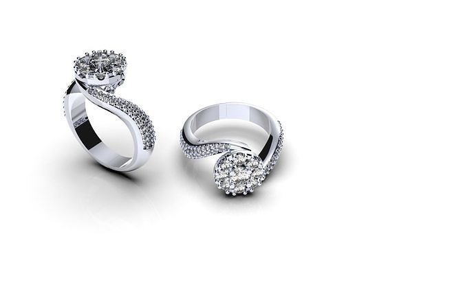 Jewelry Italian ring 3D print model