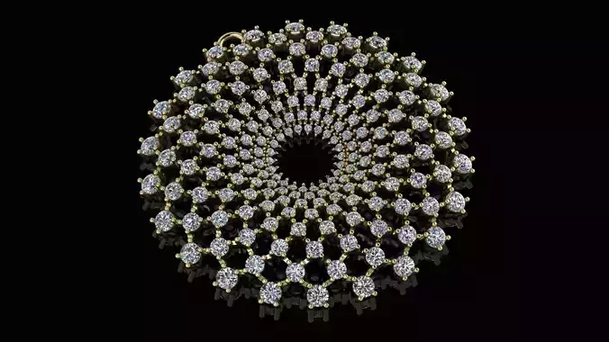 Pendant snowflake snow diamond 3D print model