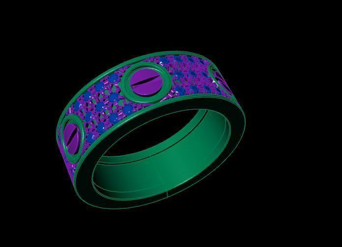 Rings 3D print model_3