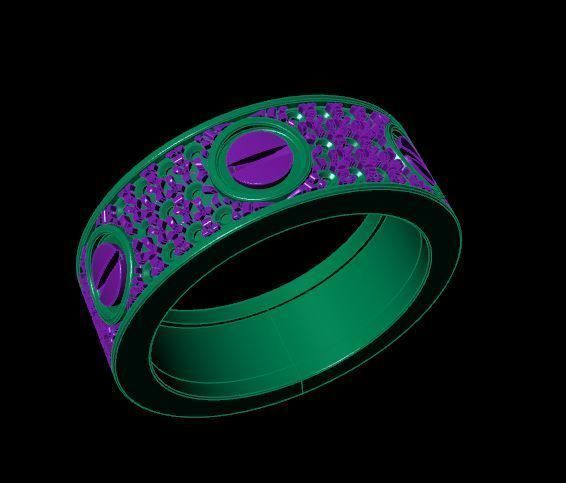 Rings 3D print model_4