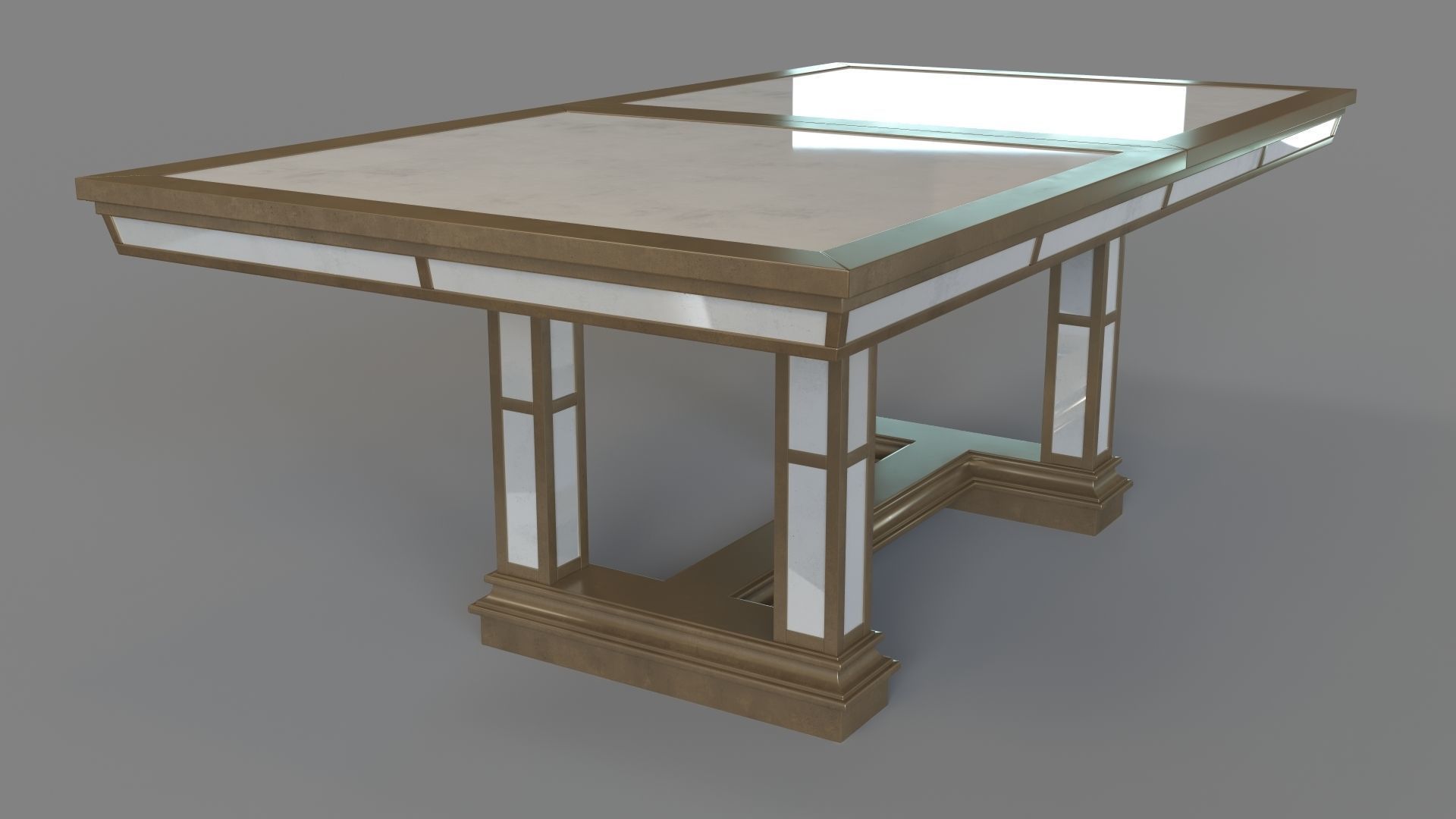 Ava Extending Dining Table 3D model_2