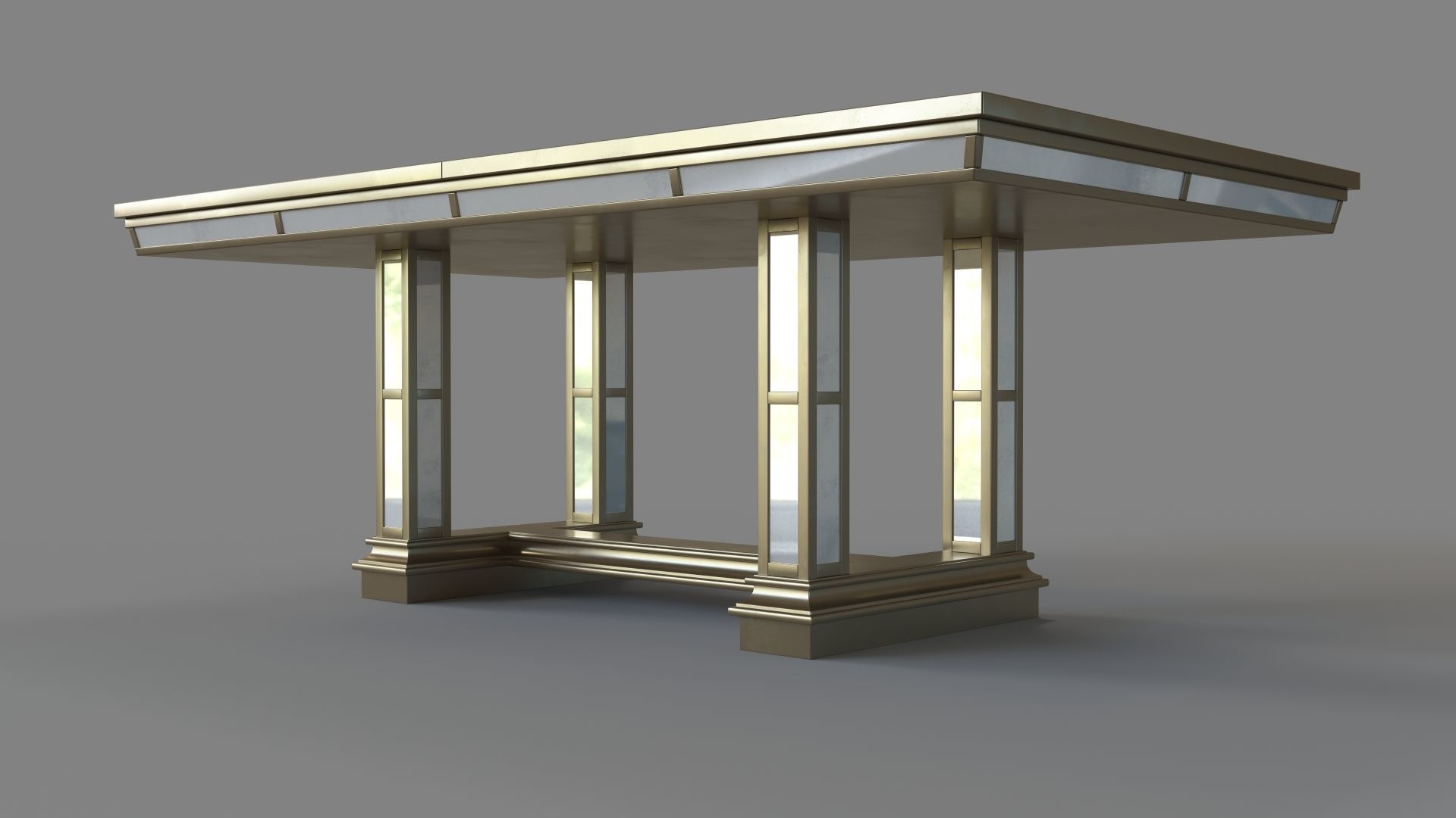 Ava Extending Dining Table 3D model_4
