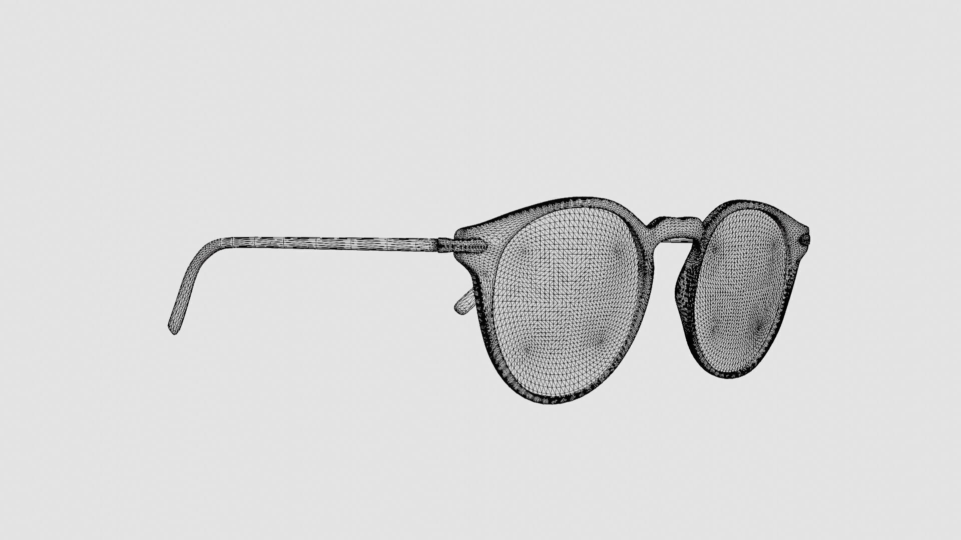 Modo - Lewis Tortoise Glasses Low-poly 3D model_7