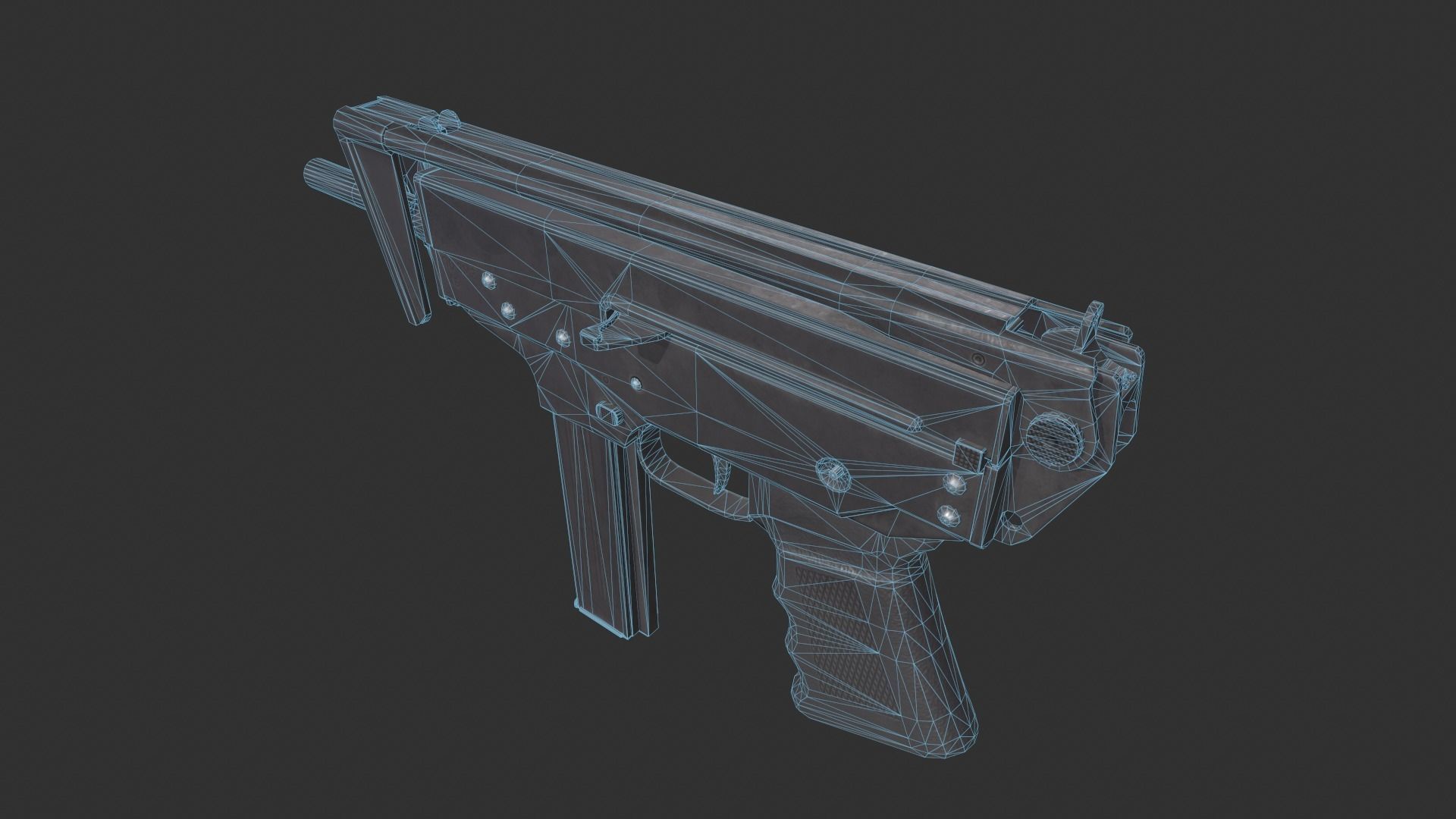 PP-91 Kedr Low-poly 3D model_7