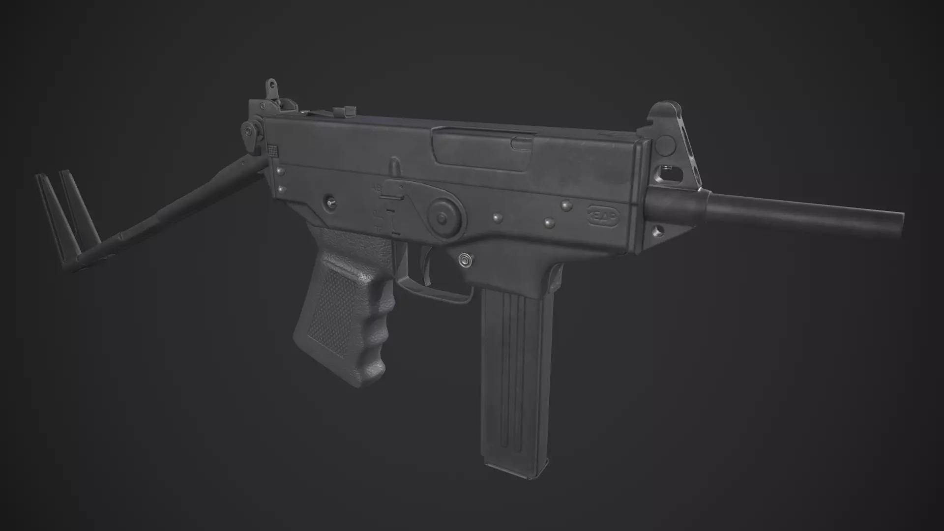 PP-91 Kedr Low-poly 3D model_0
