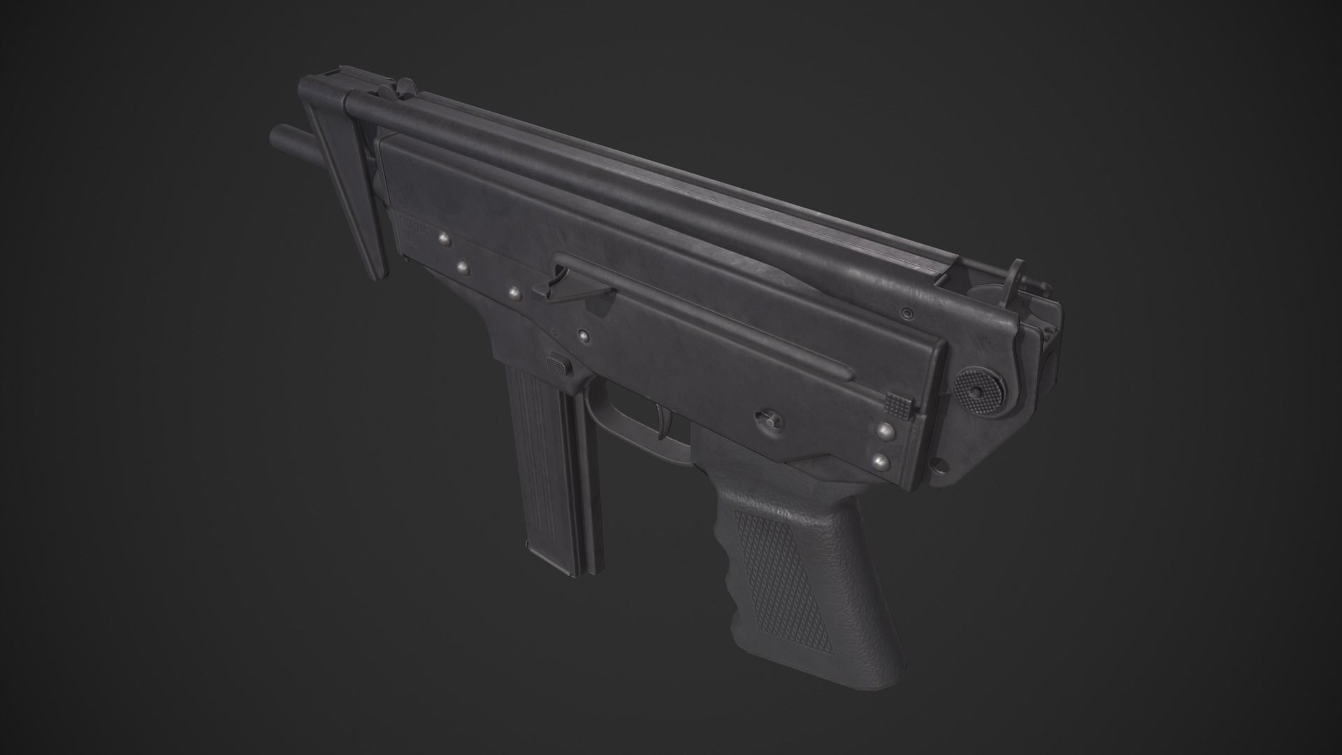 PP-91 Kedr Low-poly 3D model_6