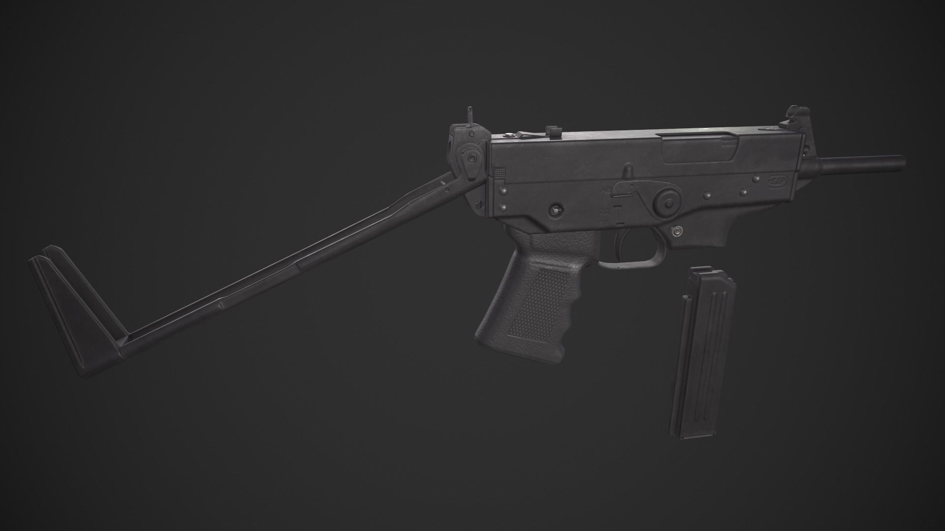 PP-91 Kedr Low-poly 3D model_8