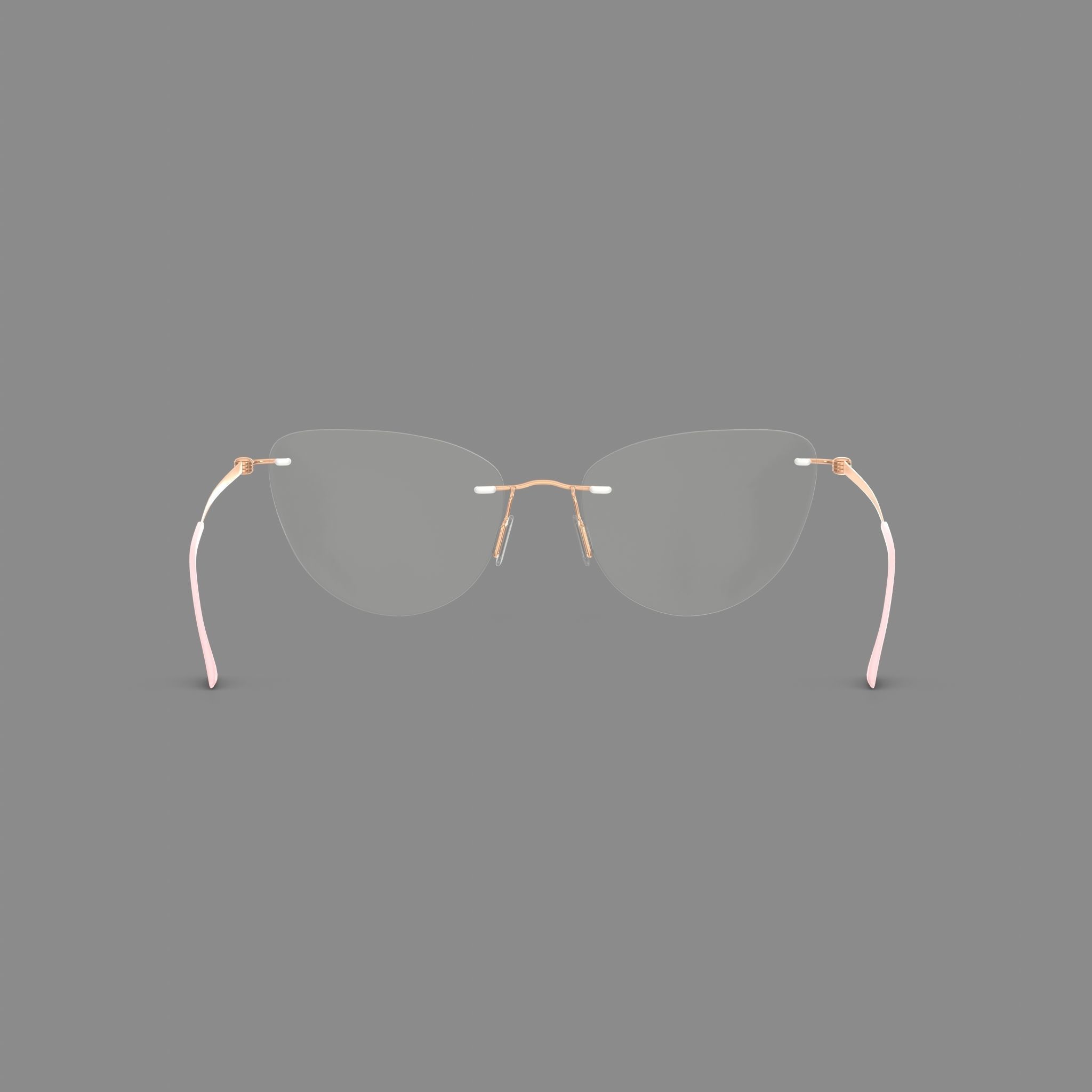 Modo - 4611 Shiny Rose Gold Glasses Low-poly 3D model_1