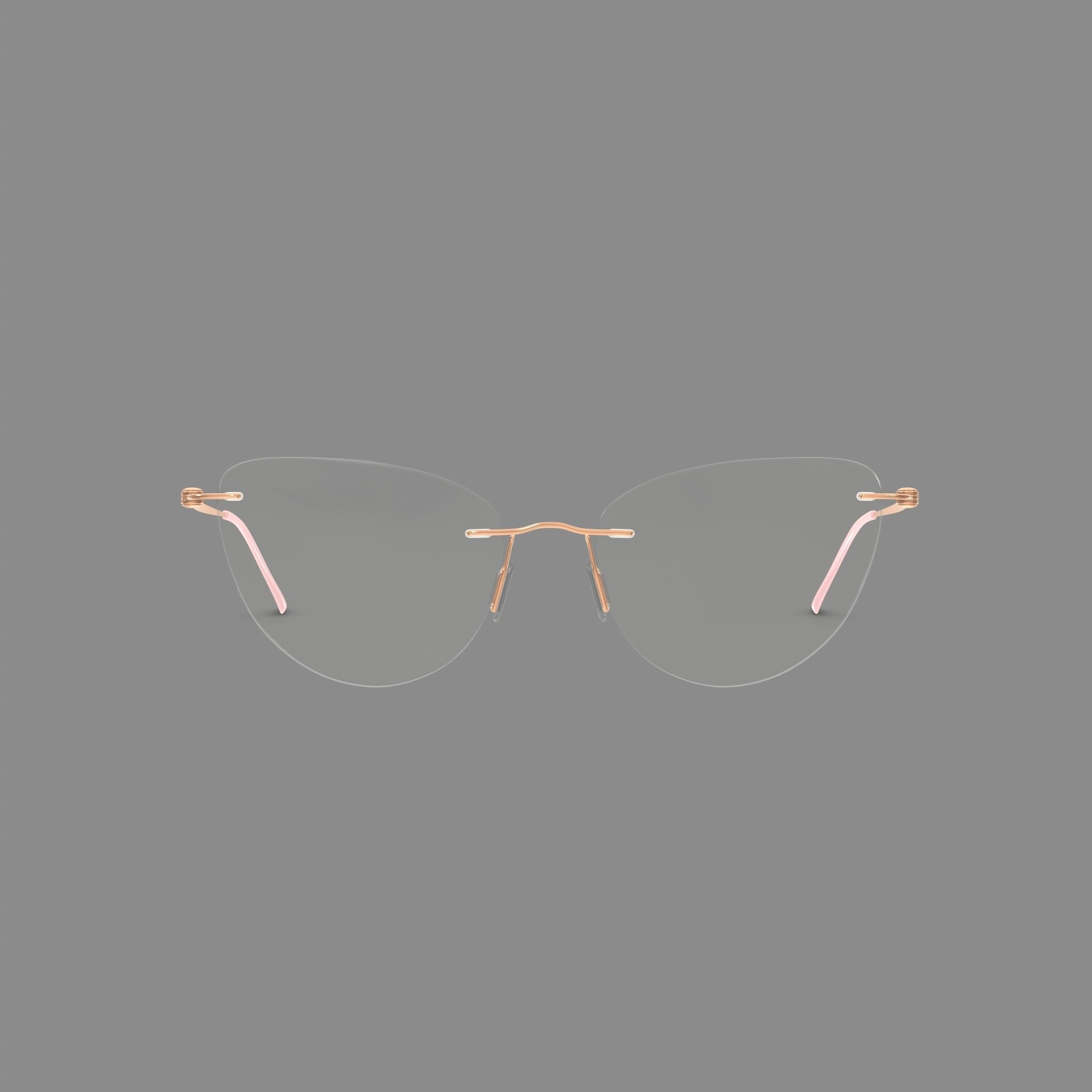 Modo - 4611 Shiny Rose Gold Glasses Low-poly 3D model_2