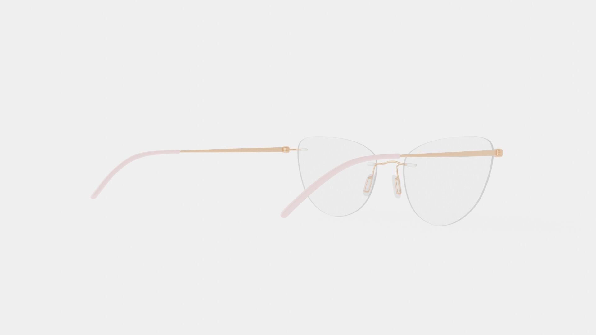 Modo - 4611 Light Gold Glasses Low-poly 3D model_3