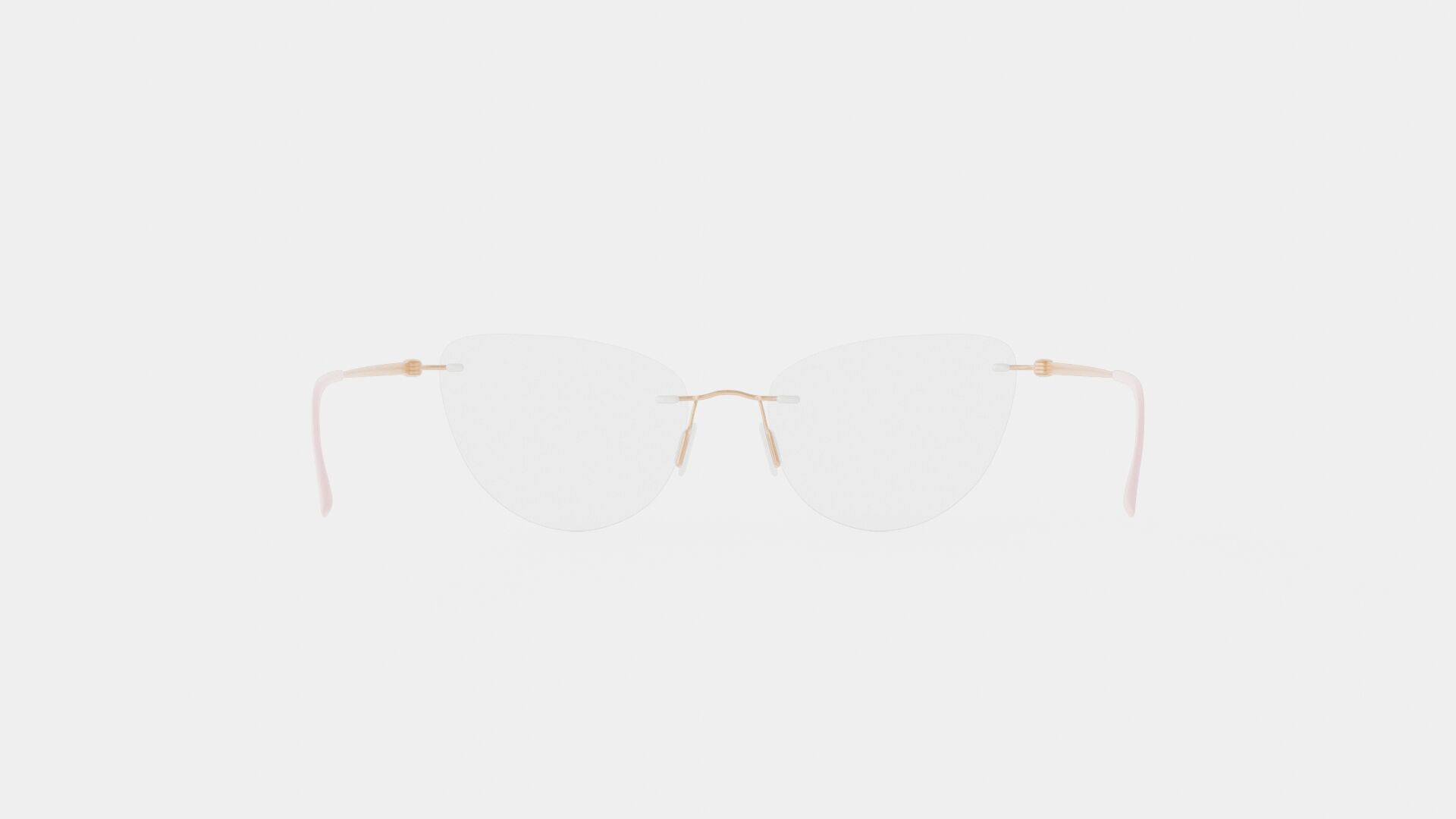 Modo - 4611 Light Gold Glasses Low-poly 3D model_4