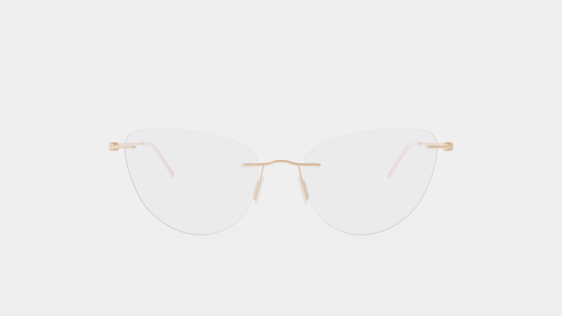 Modo - 4611 Light Gold Glasses Low-poly 3D model_1