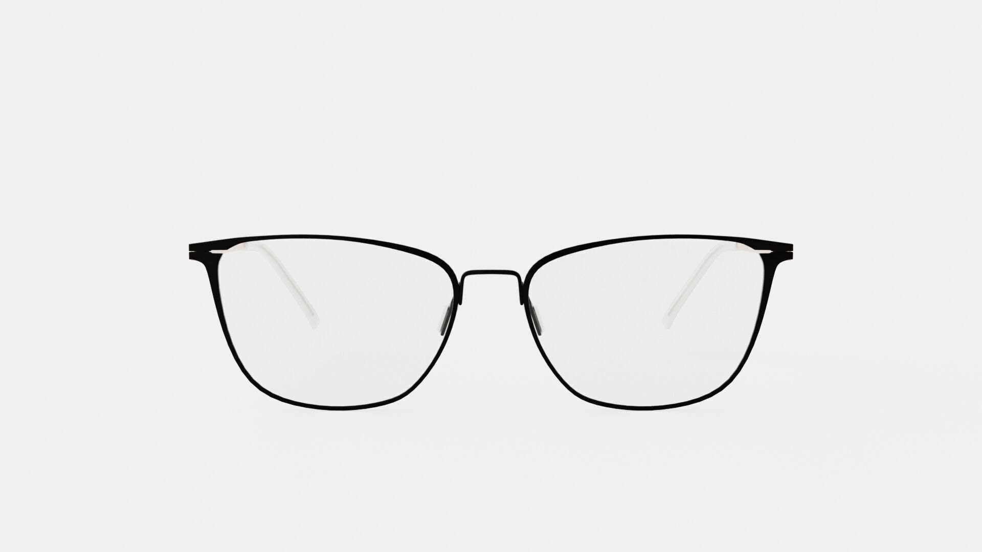 Modo - 4246 Black Gold Glasses Low-poly 3D model_1