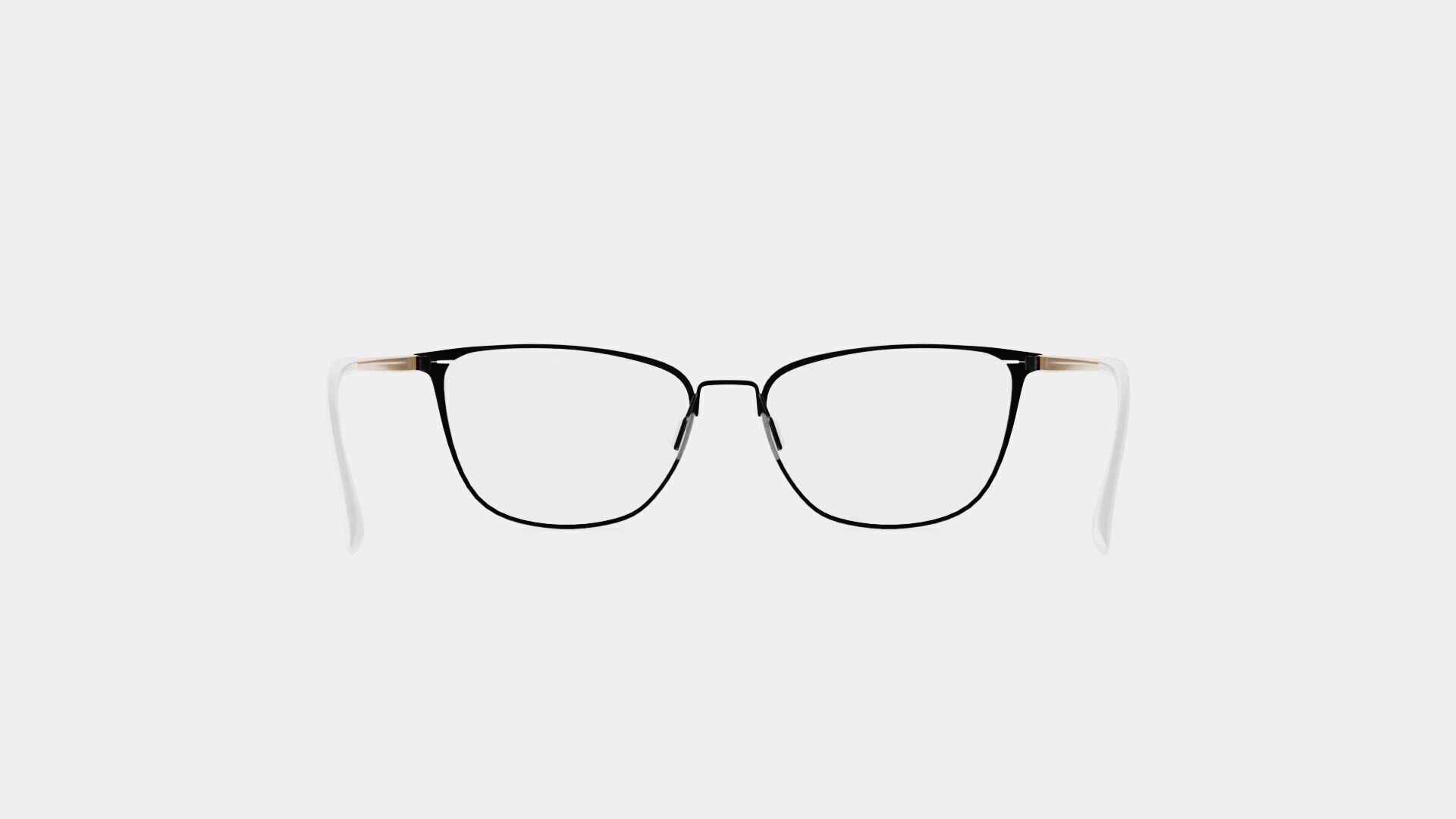 Modo - 4246 Black Gold Glasses Low-poly 3D model_4