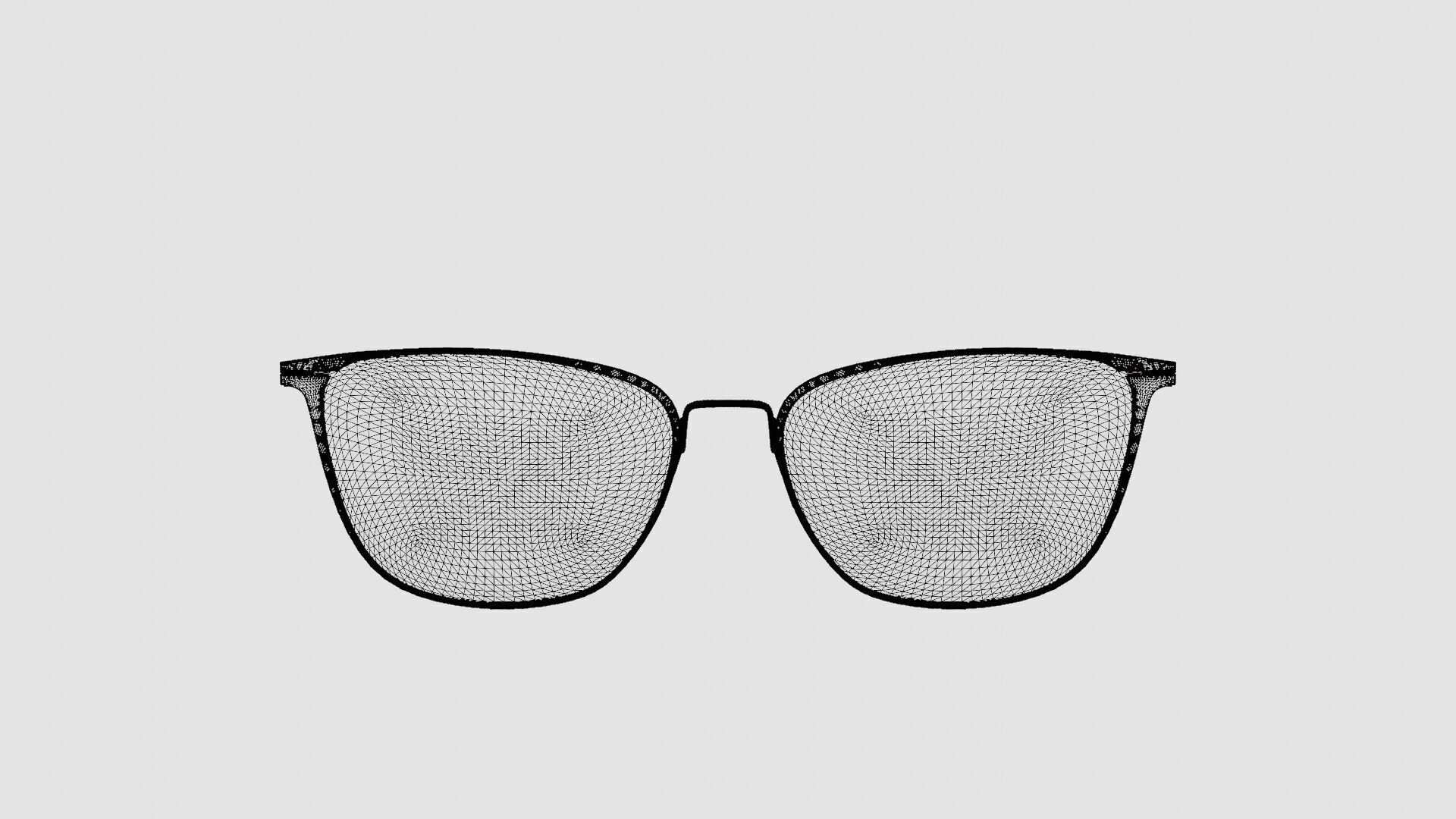 Modo - 4246 Black Gold Glasses Low-poly 3D model_6