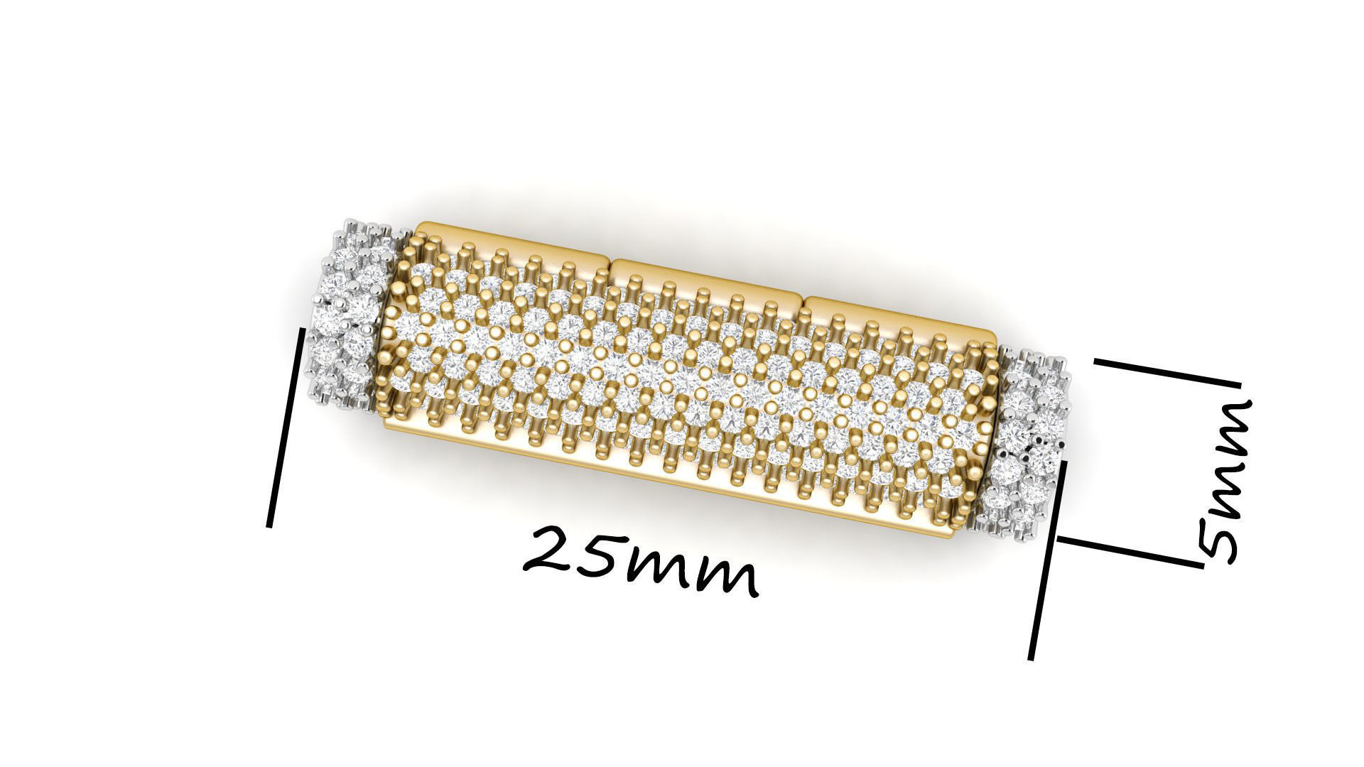 5 mm x 25mm  Round Flip Diamond Lock Box for Chain and Necklace 3D print model_2