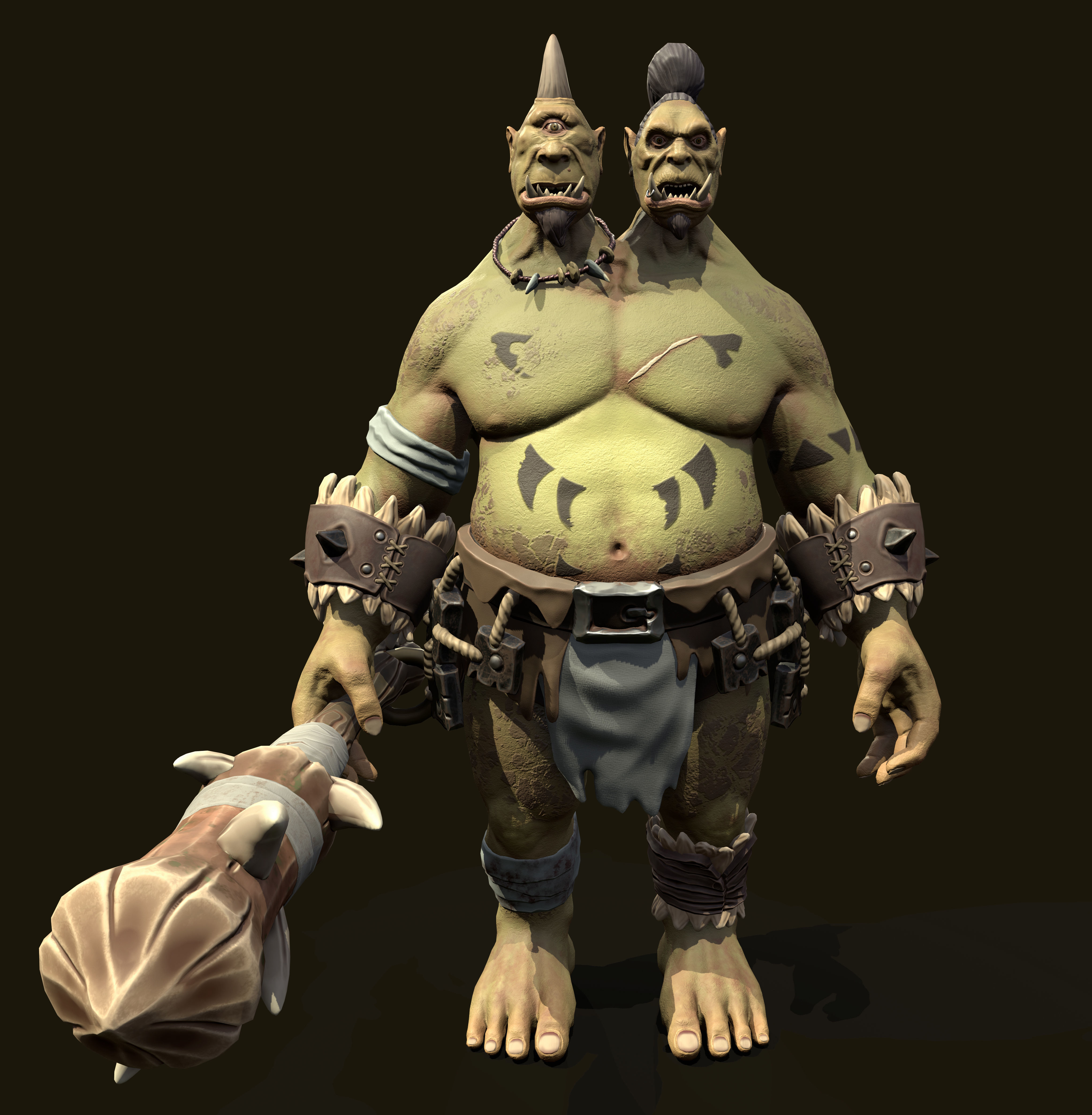 Ogre Character Low-poly 3D model_2
