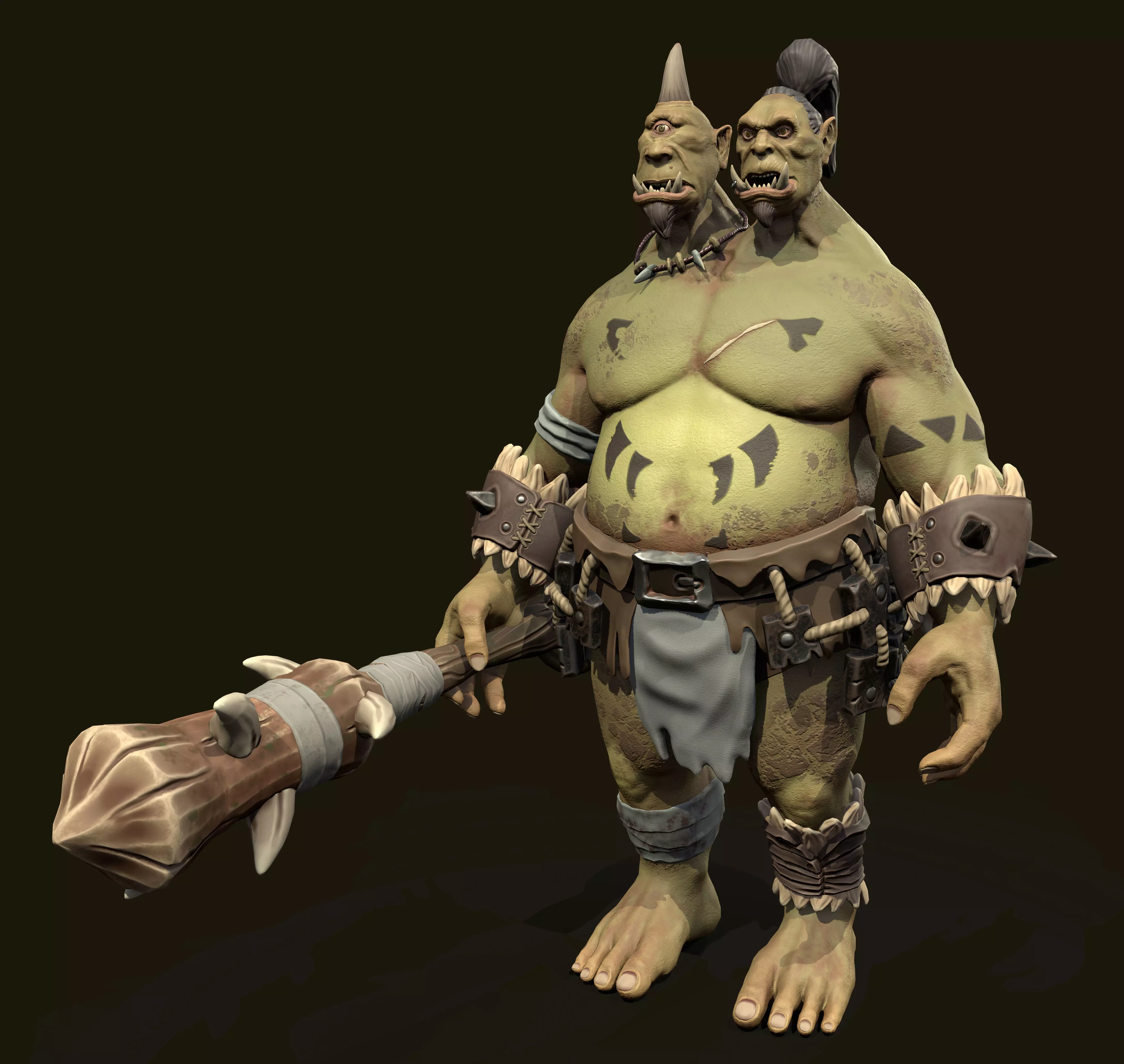 Ogre Character Low-poly 3D model_0
