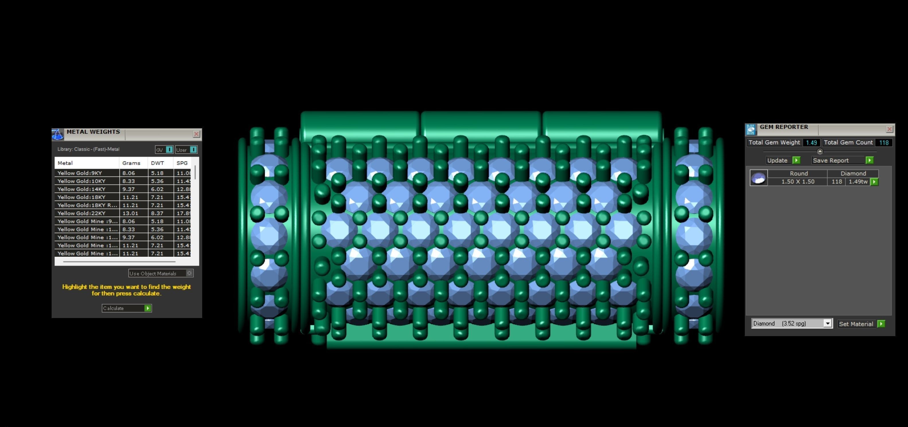 8 mm x 20 mm  Round Flip Diamond Lock Box for Chain and Necklace 3D print model_3