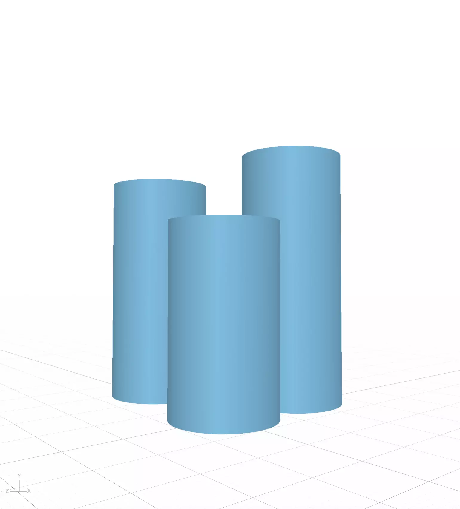 chart three cylinders Free 3D model_0